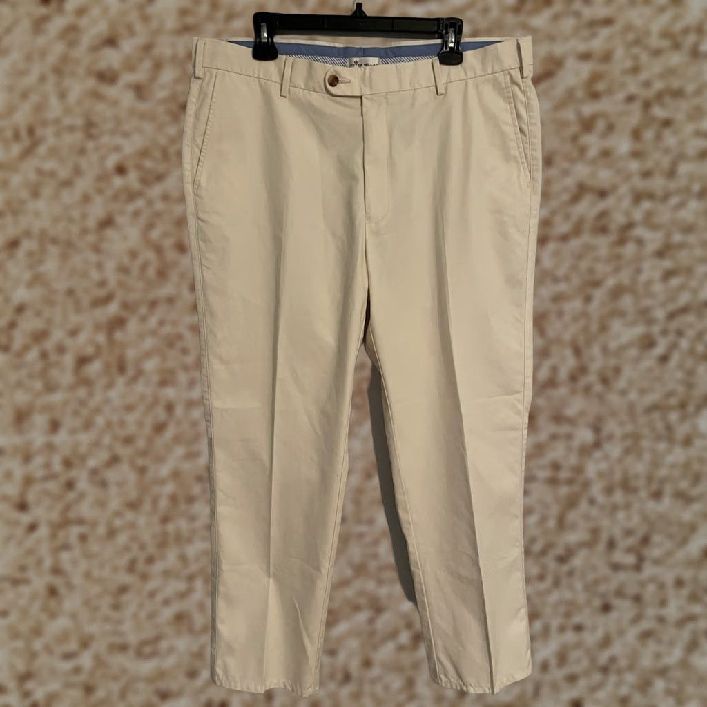 Peter Millar Peter Millar Chino Pants Lightweight Twill Trouser Ivory Men's 38x30 Size US 38 / EU 54 - 1 Thumbnail