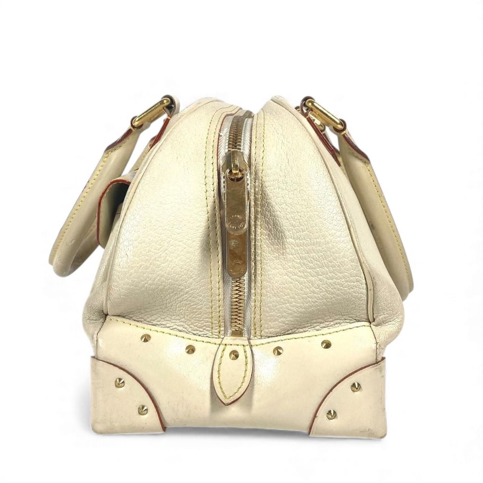 Louis Vuitton Louis Vuitton - White Leather Handbag Gold Hardware Size ONE SIZE - 3 Thumbnail