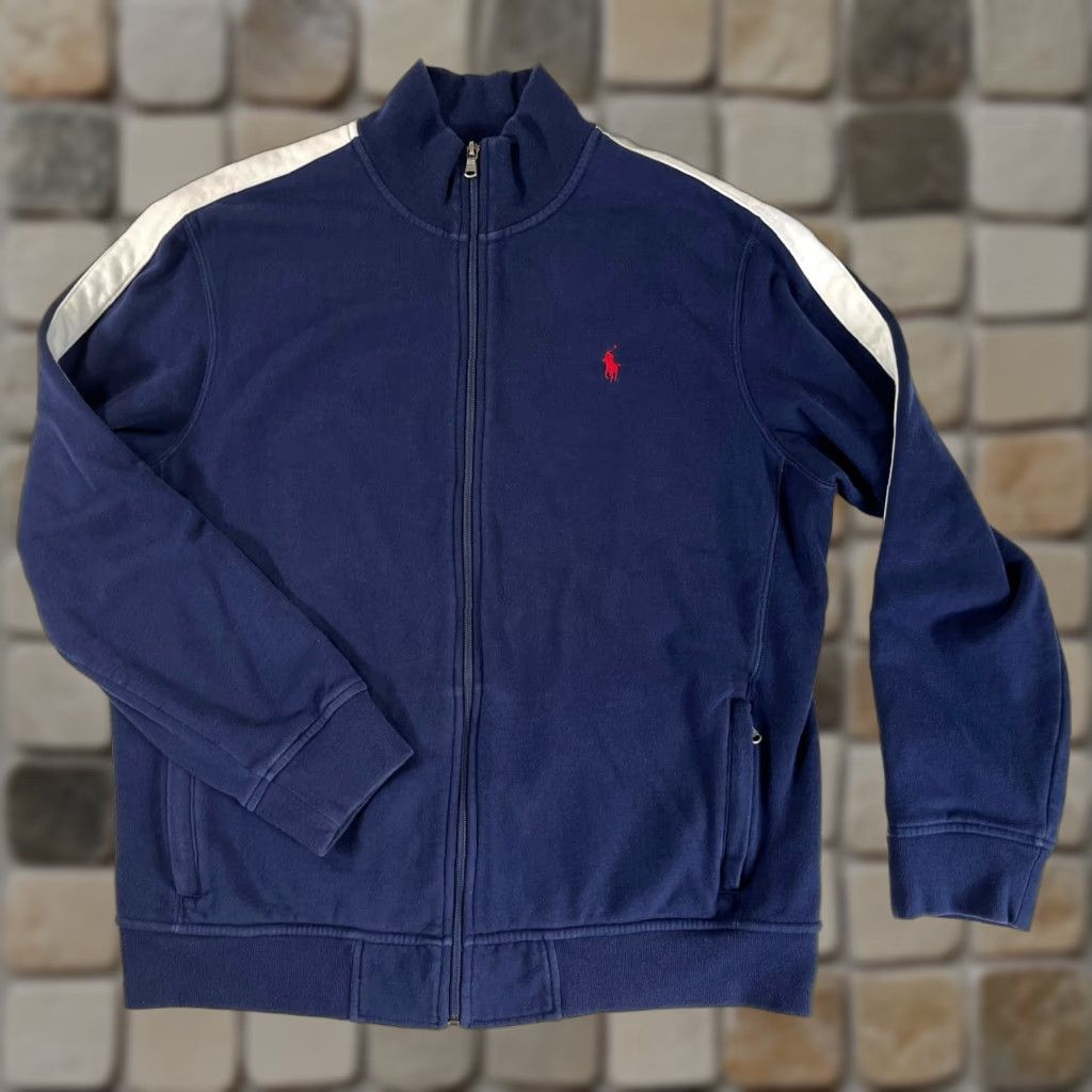 Polo Ralph Lauren Polo Ralph Lauren Jacket Men’s Track Jacket XL Navy Solid Full Zip Pockets Embroidered Vintage Style Size US XL / EU 56 / 4 - 1 Thumbnail