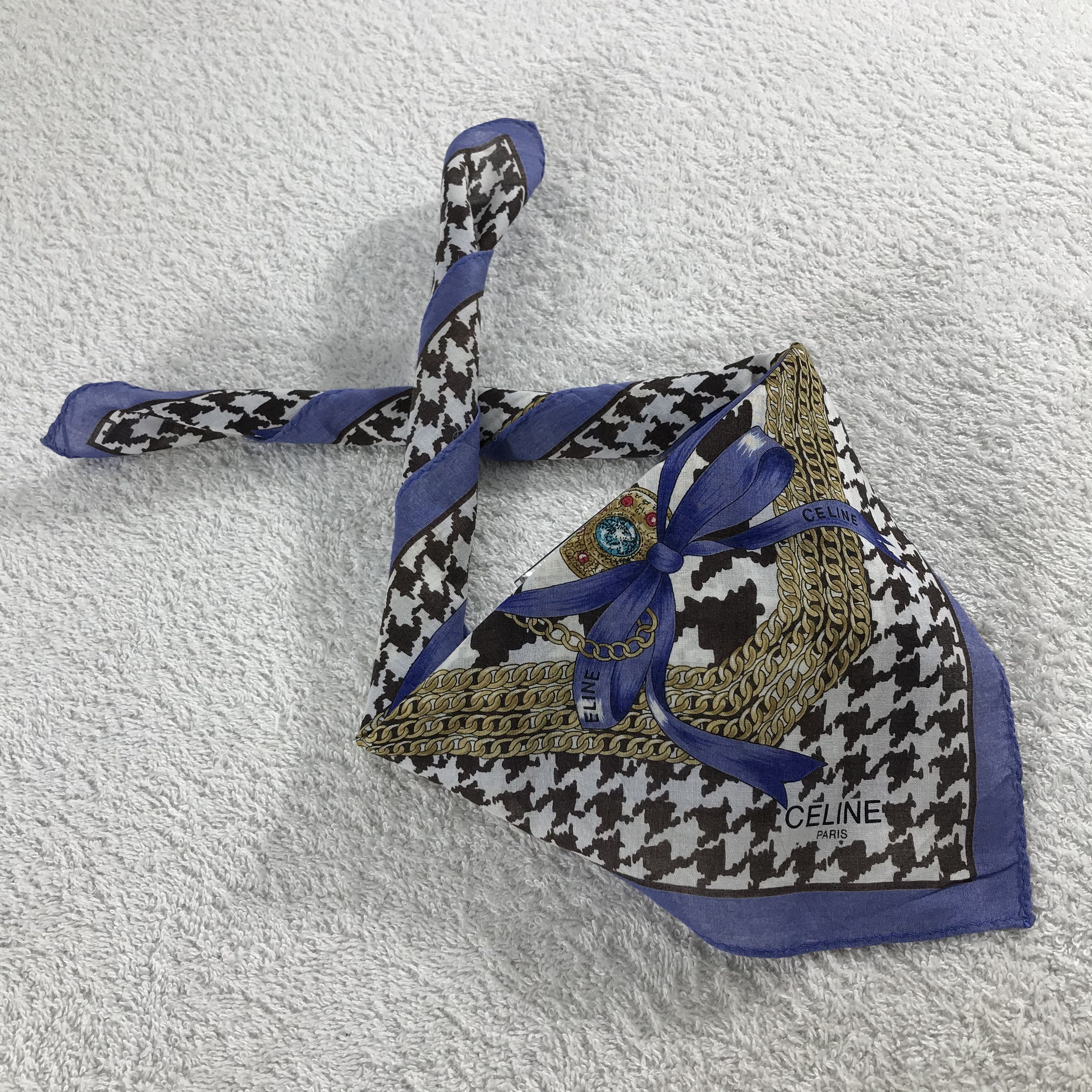 Celine × Vintage Celine Bandana / Handkerchief / Neckerchief - S101 Size ONE SIZE - 4 Thumbnail