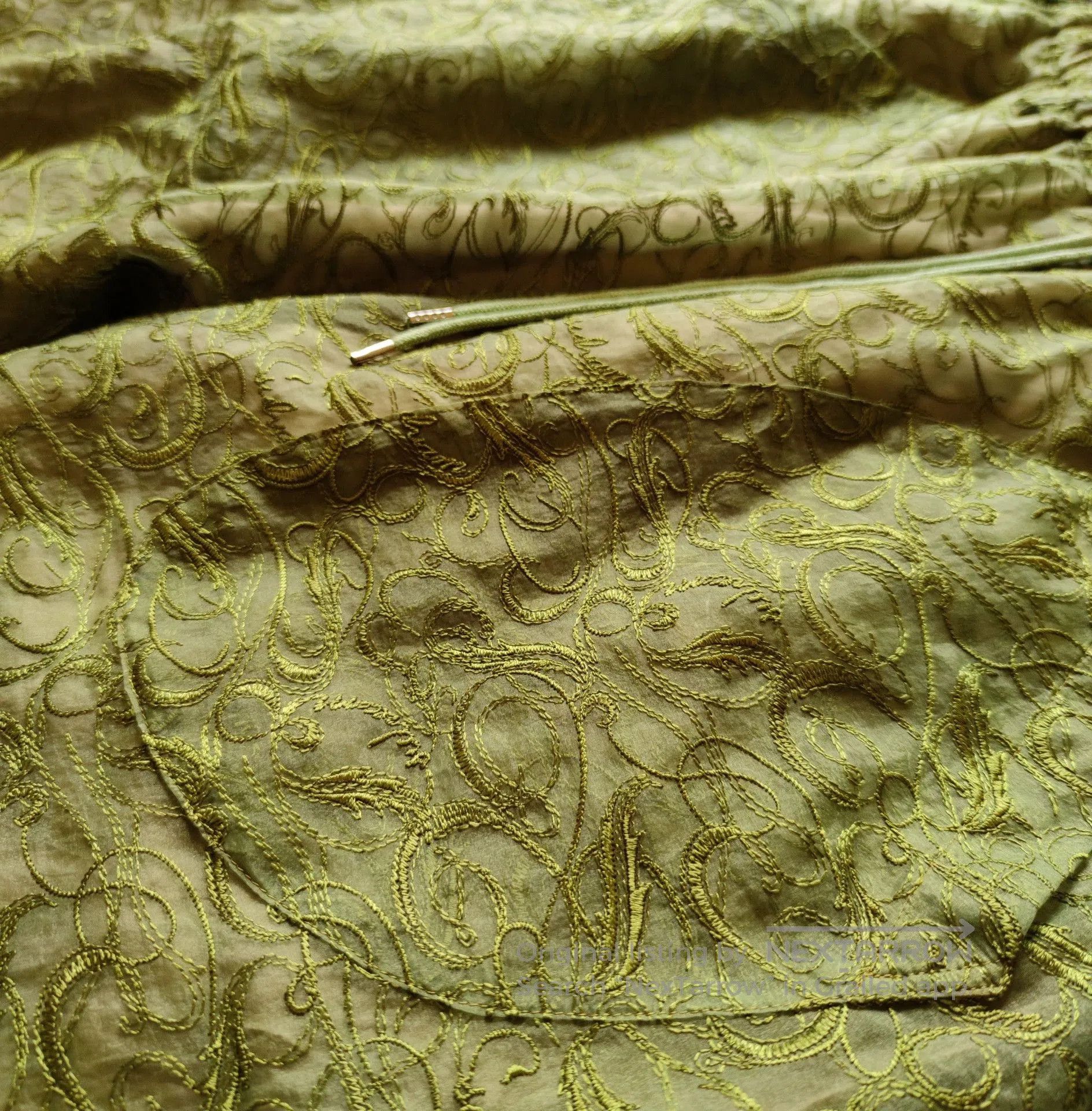 Sulvam Embroidered Green Wide. Size US 26 / EU 42 - 5 Thumbnail