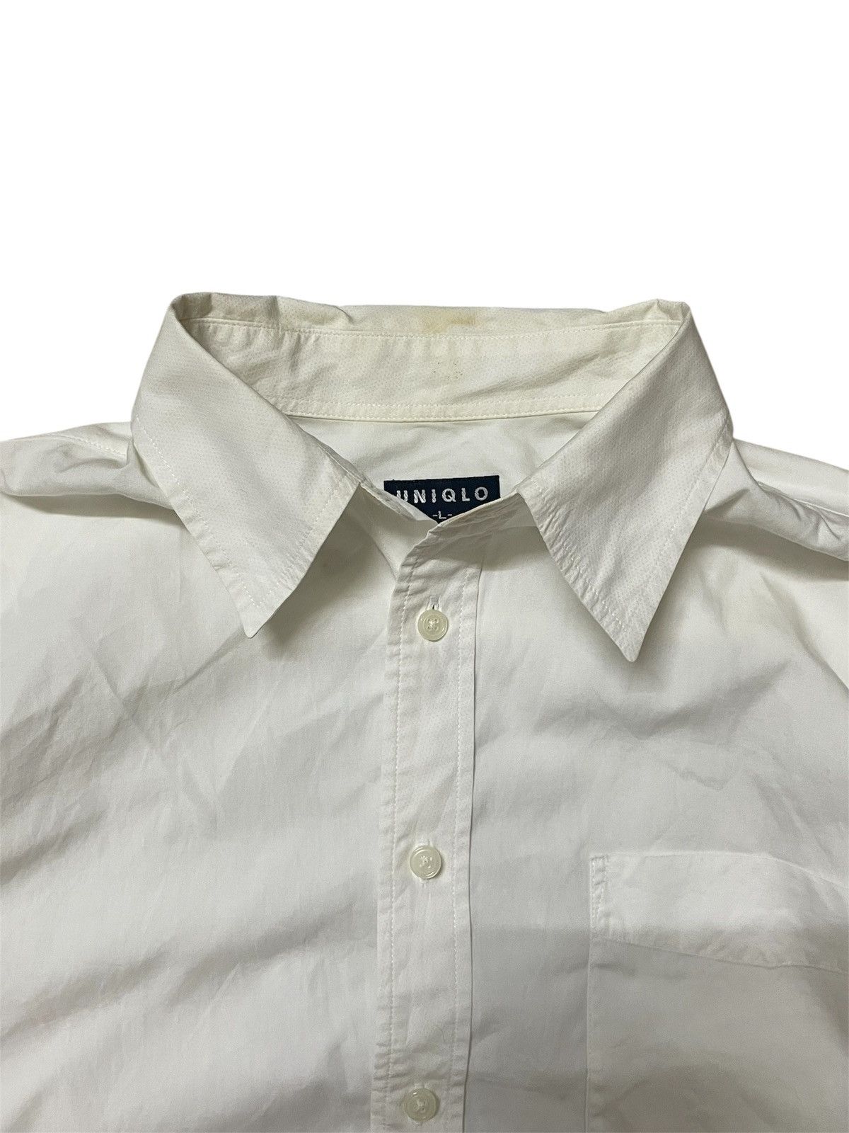 Uniqlo unqilo white longsleeve shirt relax fit Size US L / EU 52-54 / 3 - 2 Thumbnail
