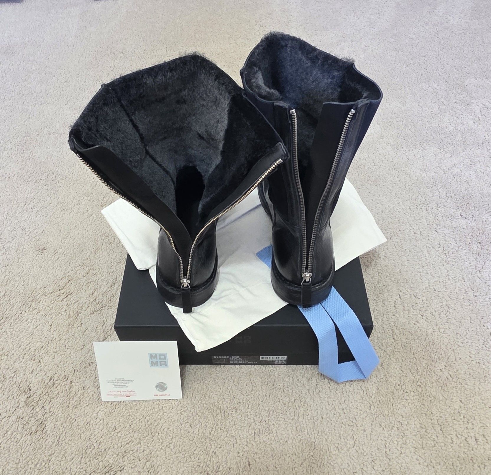MoMA MOMA Italy Rick Nero Black Leather Ankle Boots Tronchetto Size US 8.5 / IT 38.5 - 5 Thumbnail