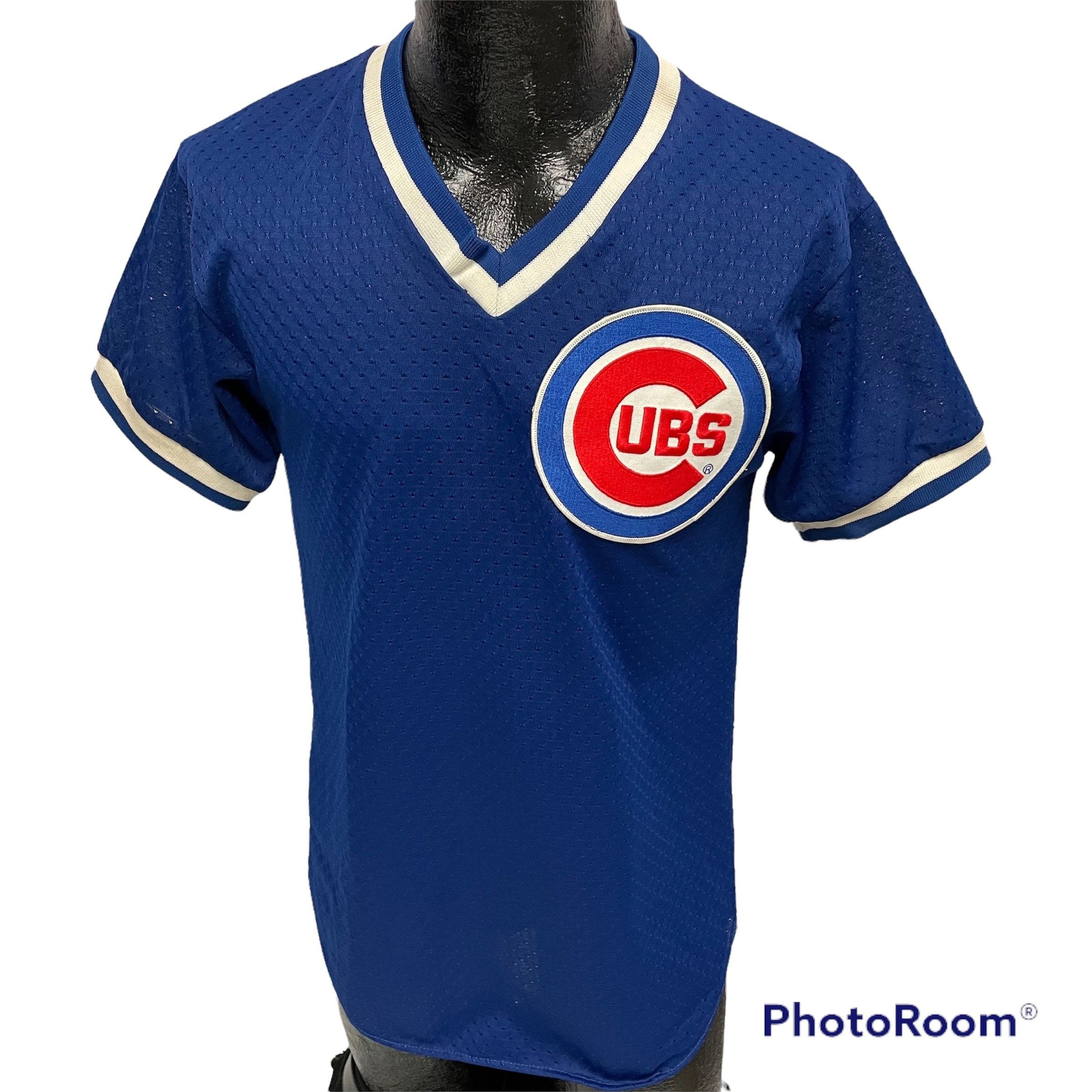 80 90's Mesh Net Chicago Cubs Logo MLB Baseball Jersey M