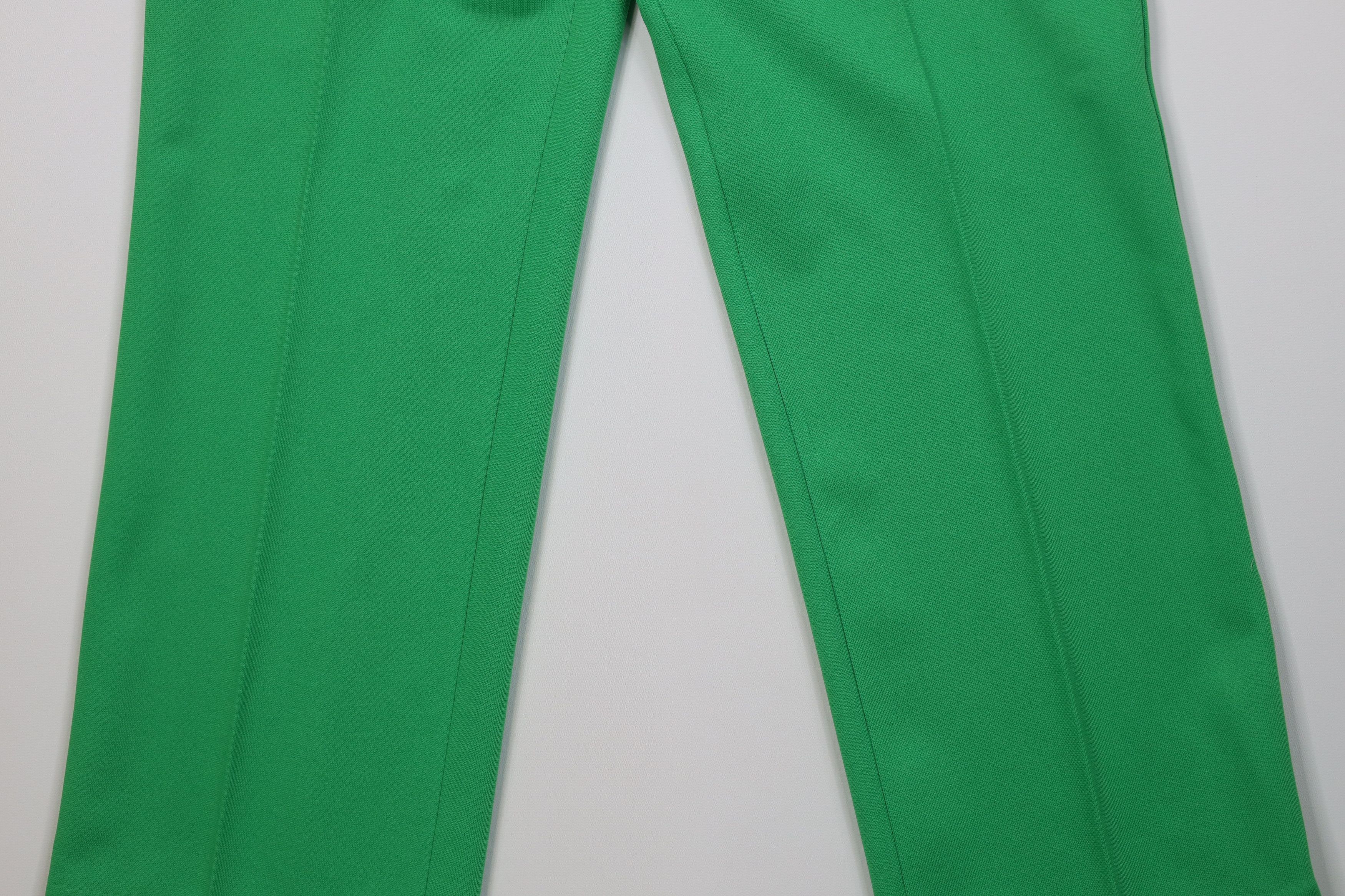 Vintage Vintage 70s Streetwear Flared Wide Leg Chino Pants Green USA Size 28" / US 6 / IT 42 - 3 Thumbnail