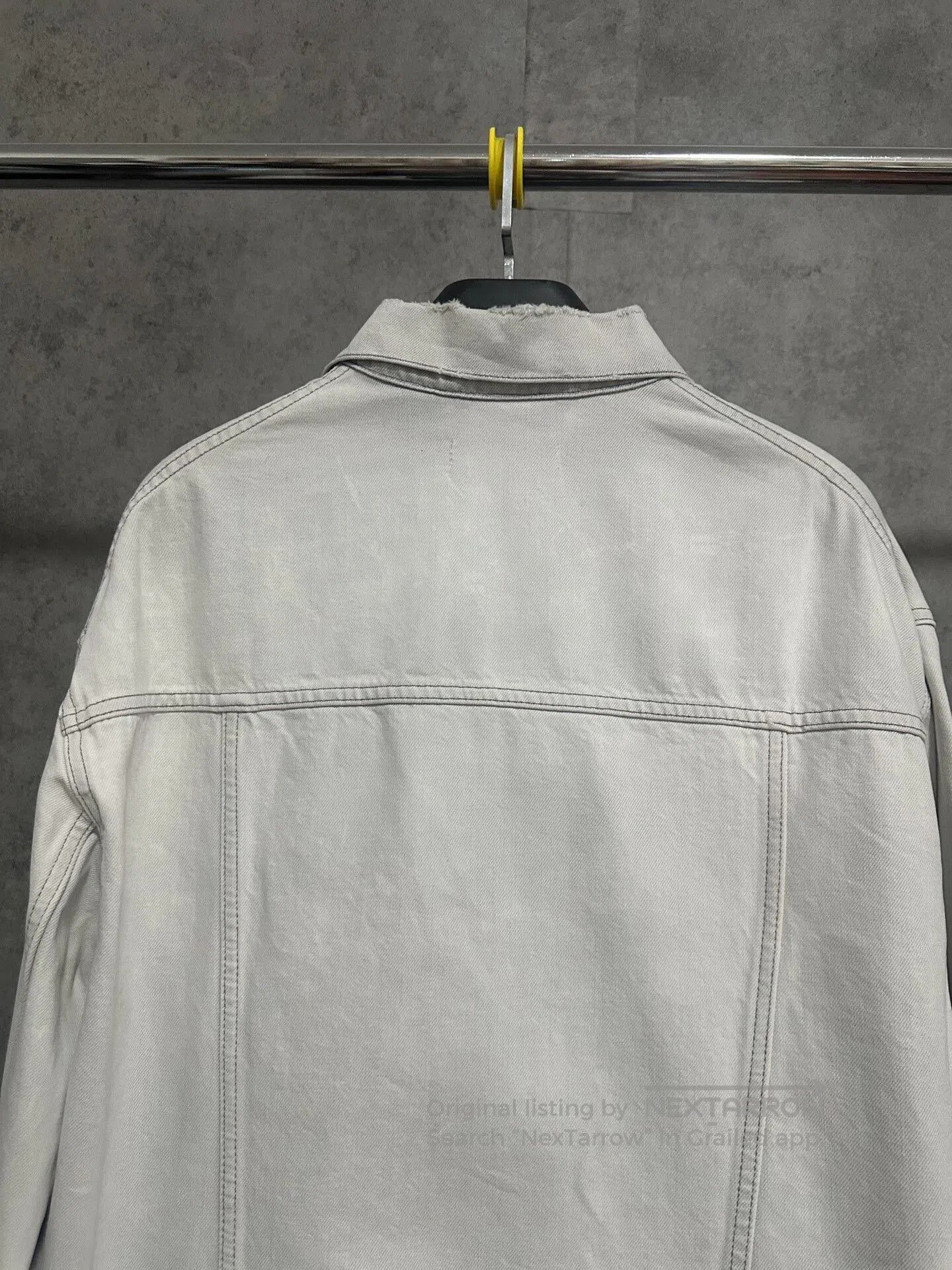 Balenciaga balenciaga distressed denim jacket with logo. Size US L / EU 52-54 / 3 - 5 Thumbnail