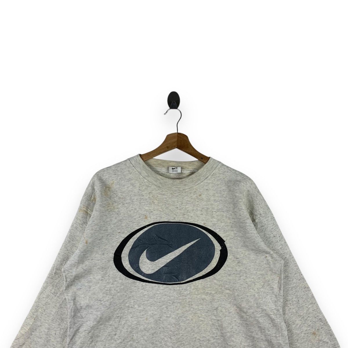 Nike Vintage 90’ NIKE SWOOSH Oval Football Logo Made In Usa Size US L / EU 52-54 / 3 - 2 Thumbnail