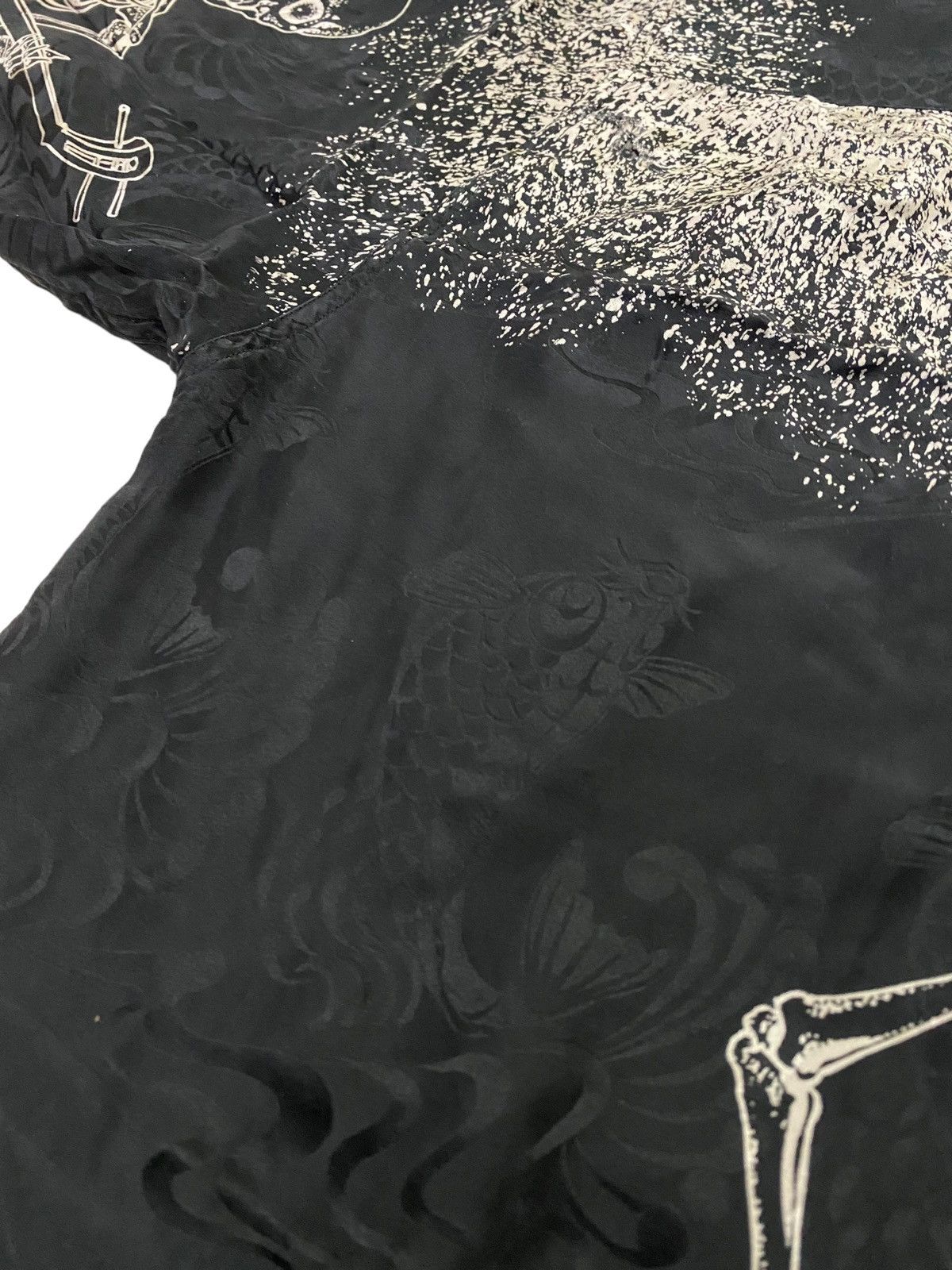 SikSilk 💥FinalDrop💥Vintage Houyoshi Sukajan Skull&Koi Silk Shirt Size US L / EU 52-54 / 3 - 7 Thumbnail