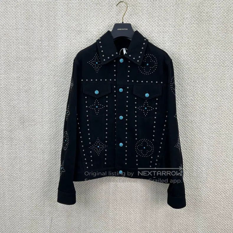Louis Vuitton Louis Vuitton Turquoise studded denim jacket Size US S / EU 44-46 / 1 - 1 Thumbnail