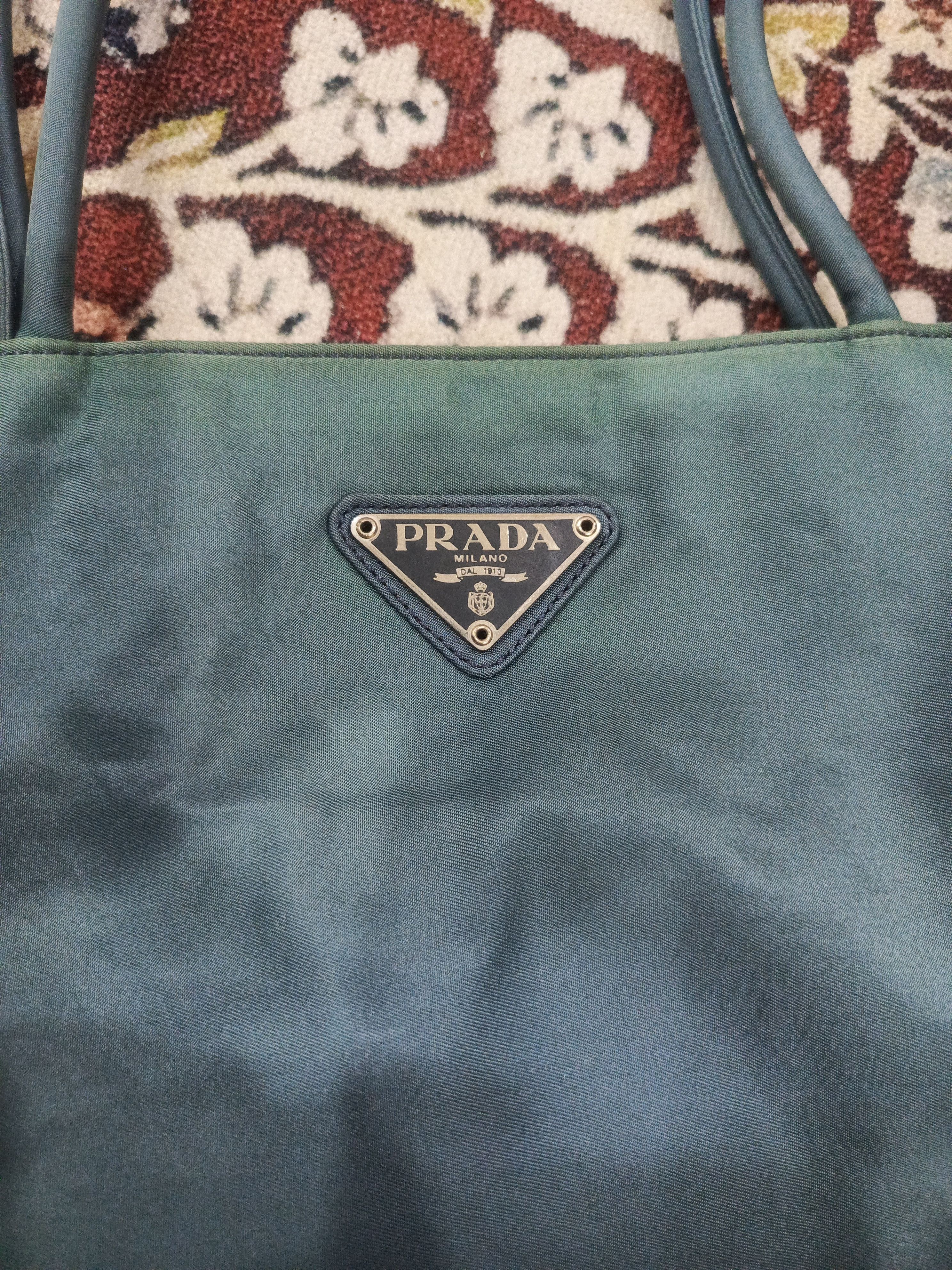 Prada Blue Nylon Tote Bag with Guarant Size ONE SIZE - 1 Thumbnail