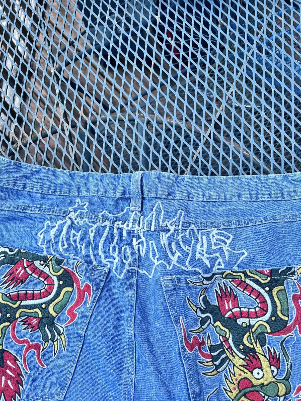Ninth Hall CRAZY DRAGON EMBROIDERY BAGGY SWAG SKATER Y2K Size US 38 / EU 54 - 4 Thumbnail