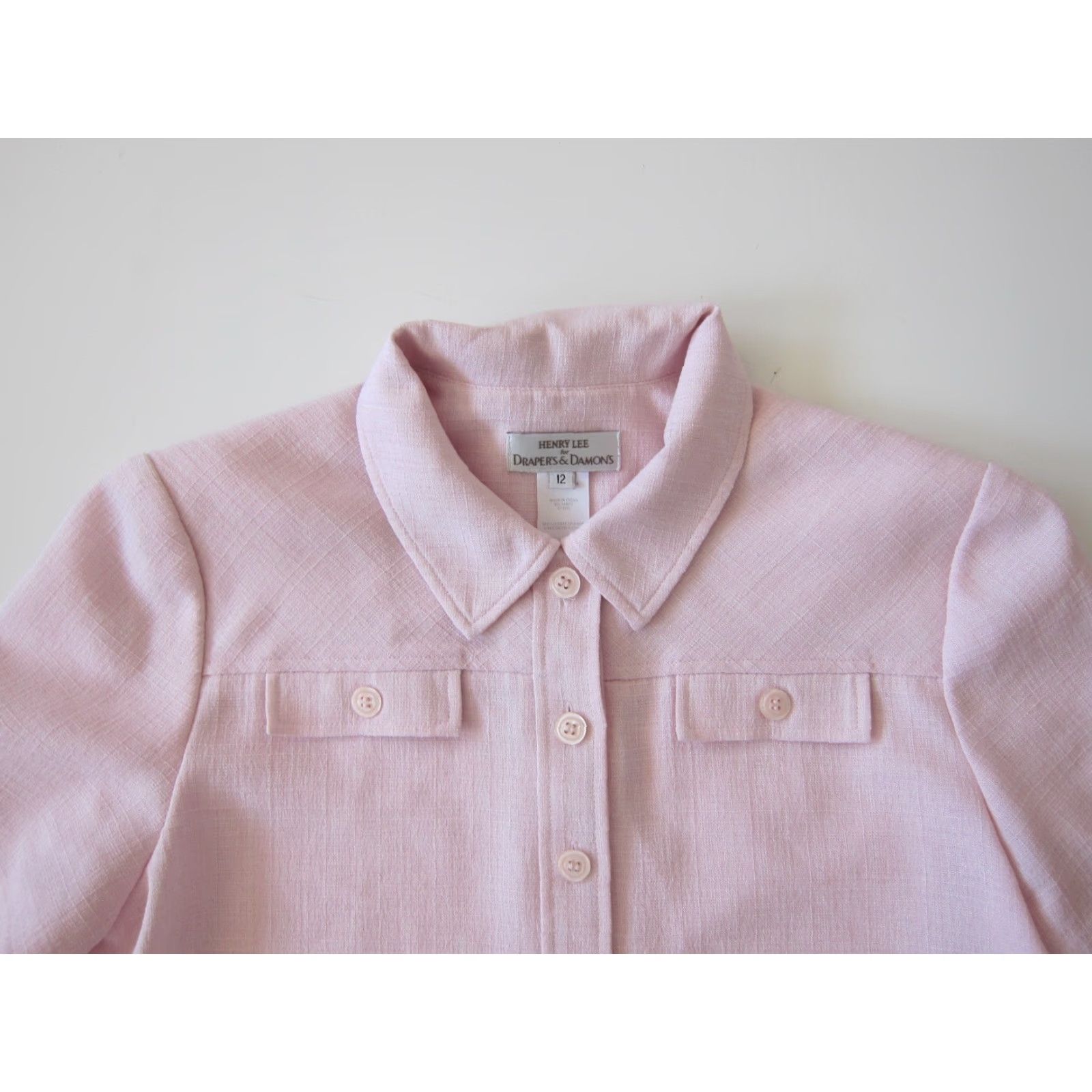 Vintage VINTAGE Henry Lee Draper's & Damon's Pink Collared Button Shift Shirt Dress 12 Size XL / US 12-14 / IT 48-50 - 5 Thumbnail