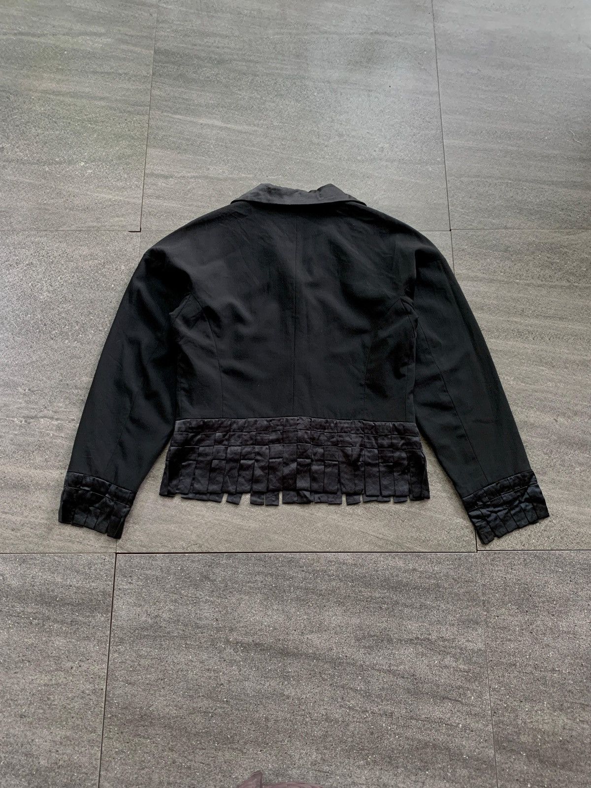 Issey Miyake FREE TAX! Weave Fringe Cropped Blazer Jacket Size M / US 6-8 / IT 42-44 - 6 Thumbnail