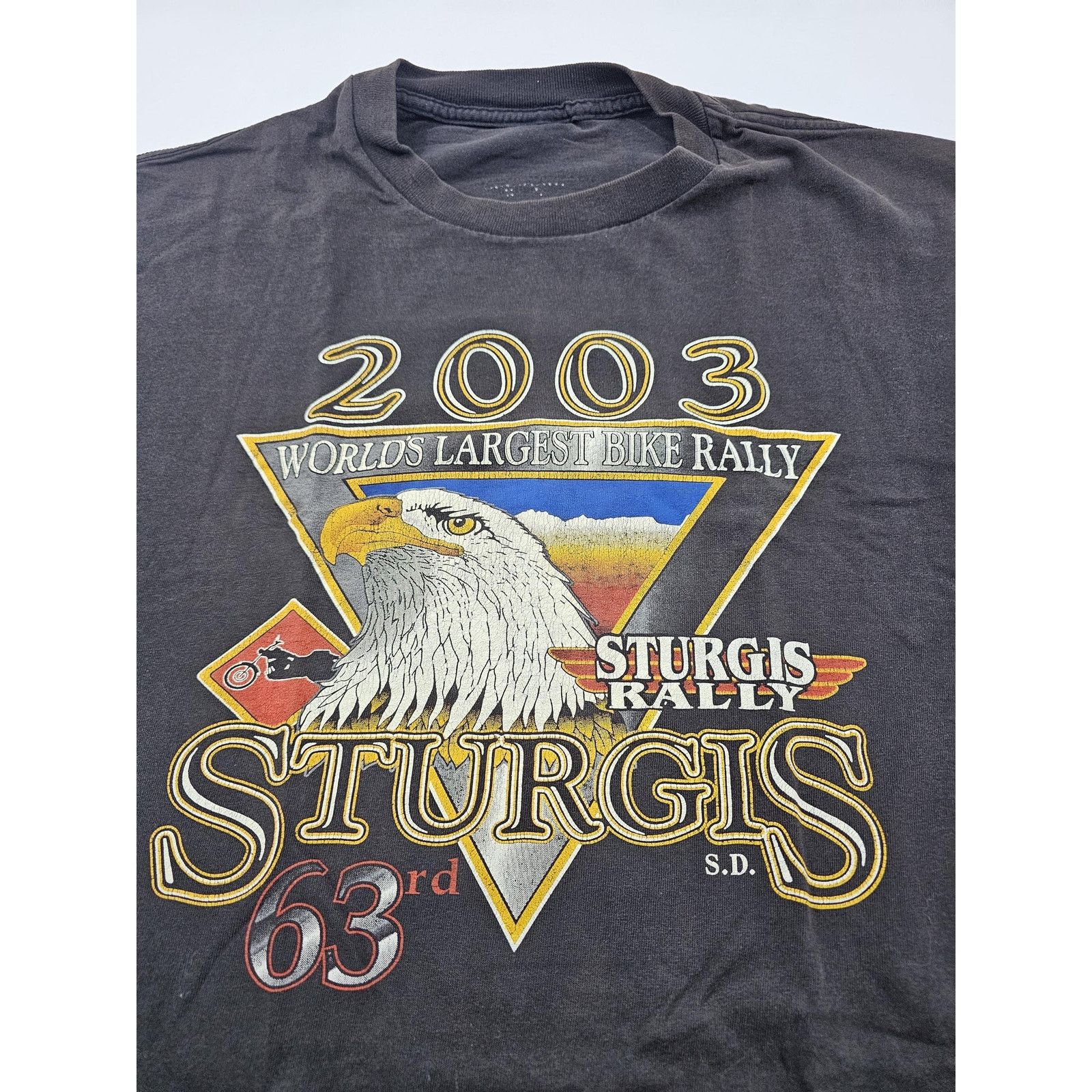 Other Vintage Sturgis 2003 Eagle Double Sided Black Blue Sz XL Size US XL / EU 56 / 4 - 2 Thumbnail