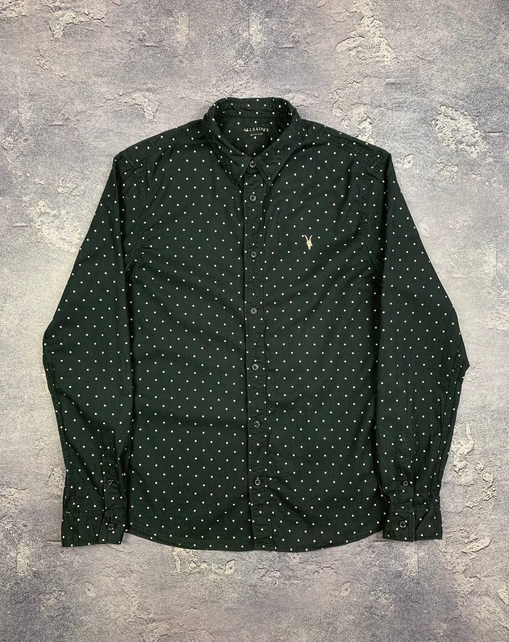 Allsaints AllSaints Button Up Shirt Black Polka Dot Long Sleeve Size US M / EU 48-50 / 2 - 1 Thumbnail