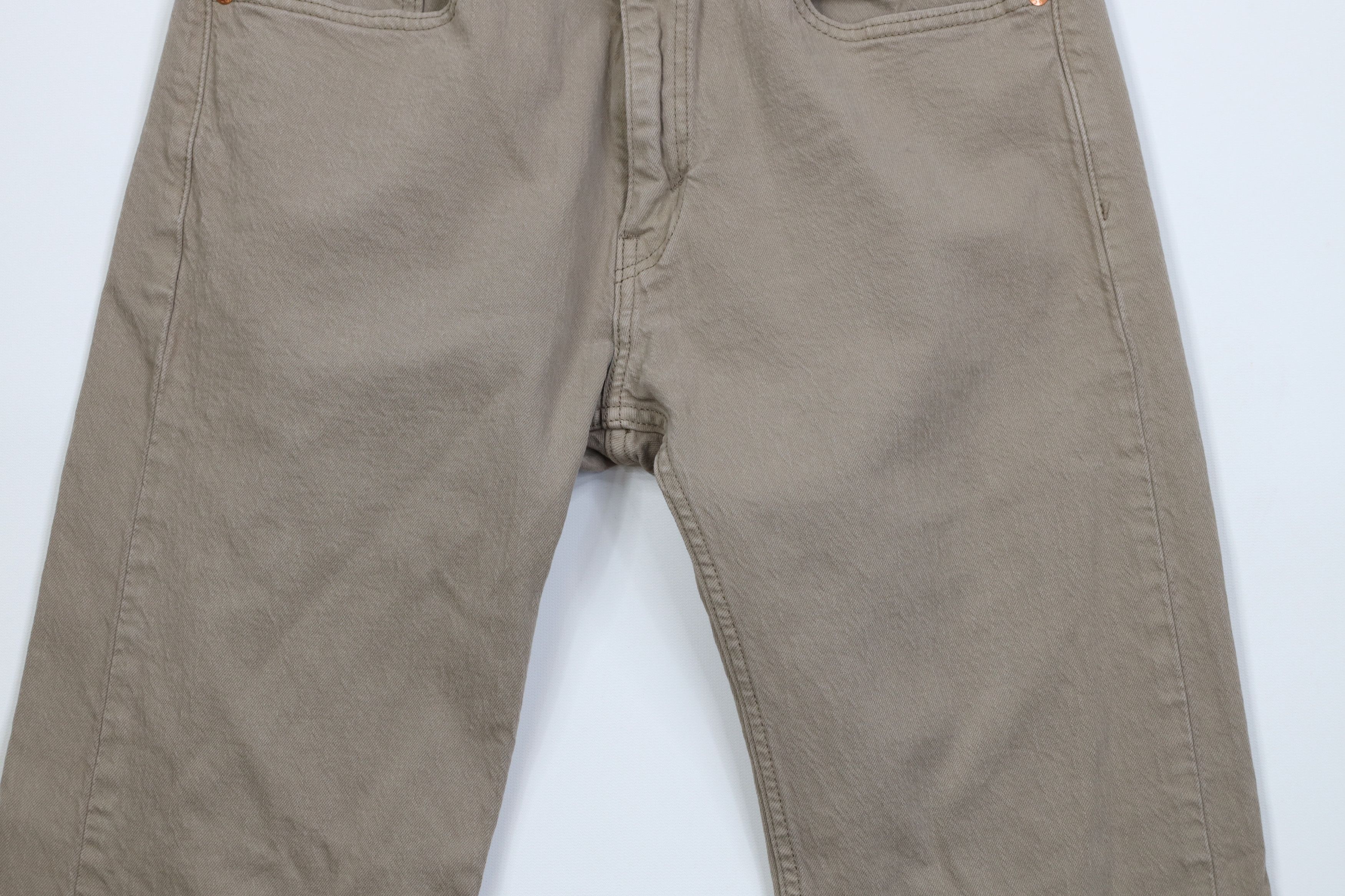 Levi's Vintage Y2K Levis 505 Regular Straight Leg Jeans Beige Size US 31 - 3 Thumbnail
