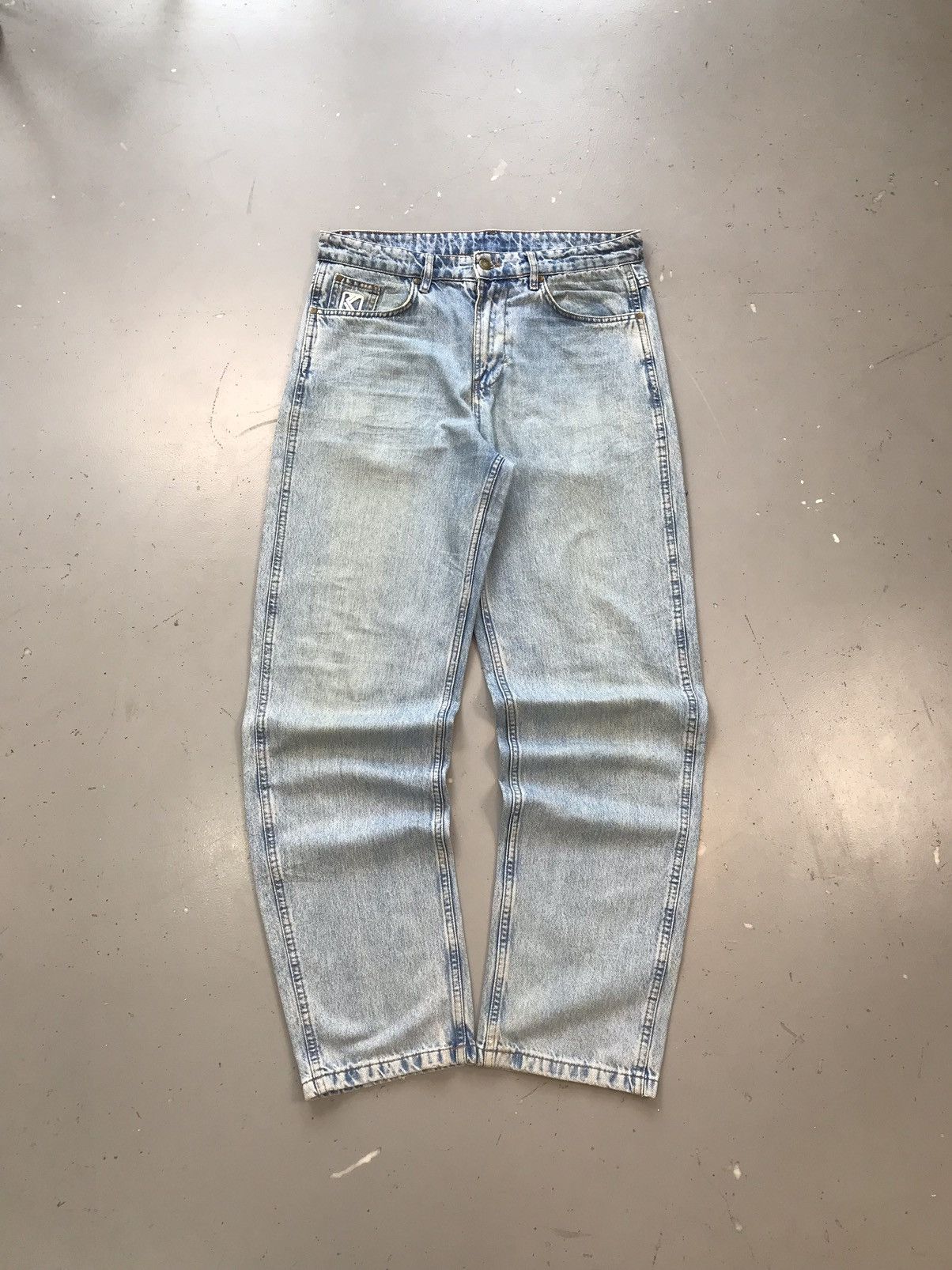 Karl Kani × Vintage Vintage Kani jeans logo embroidered denim Size US 36 / EU 52 - 2 Thumbnail