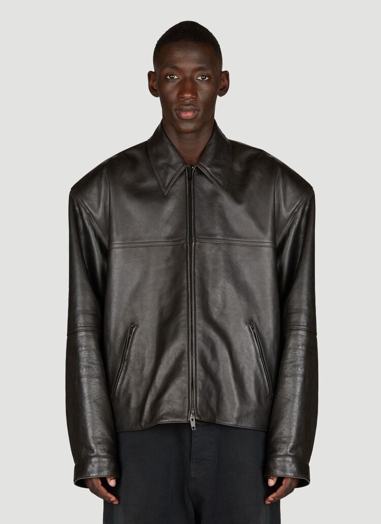 Balenciaga RARE - Summer 24 Cocoon Kick Leather Jacket M Size US M / EU 48-50 / 2 - 19 Thumbnail