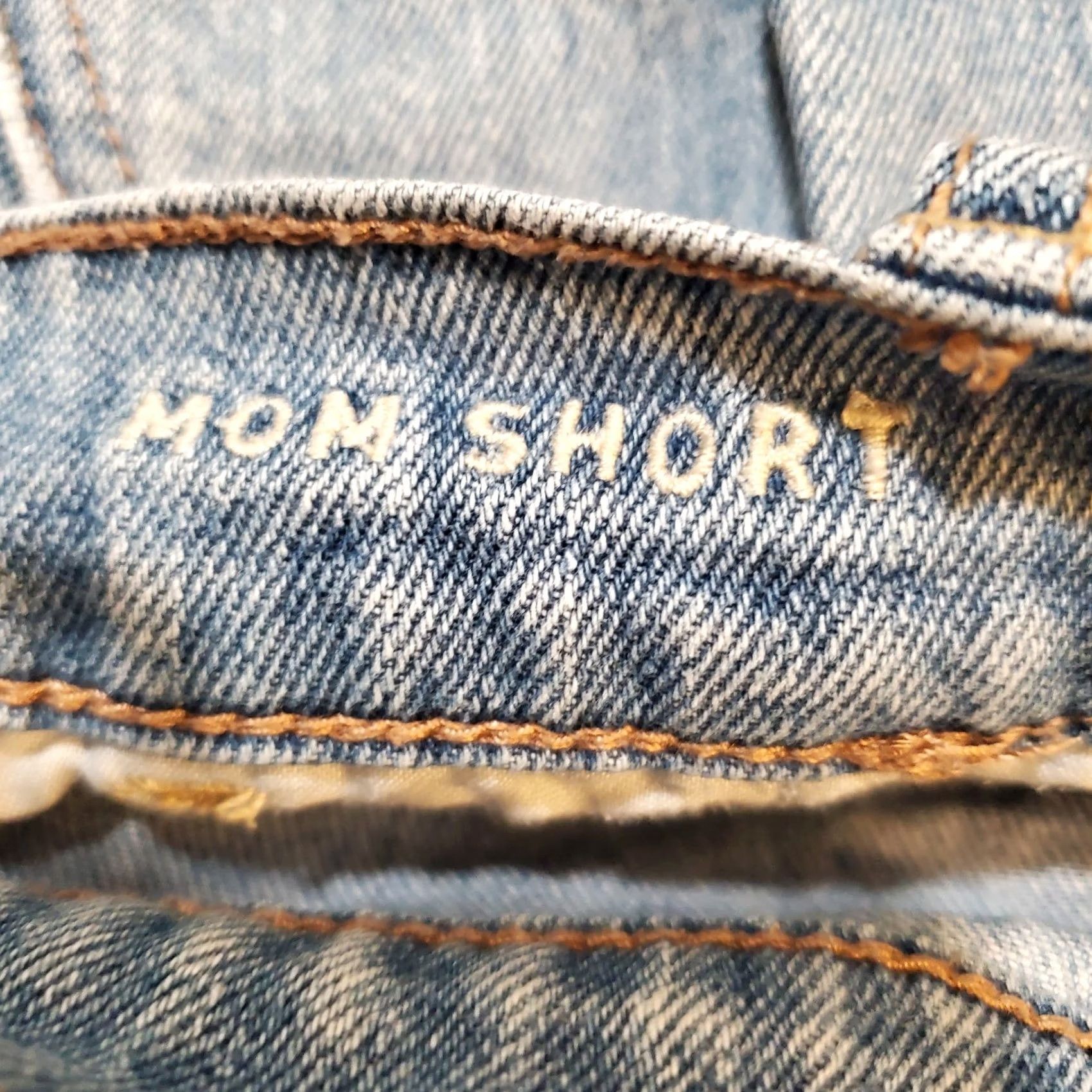 American Eagle Outfitters American Eagle Mom Shorts Womens 10 Blue Cotton Blend High Rise Casual 90s Summer Classic Bohemian Size 32" / US 10 / IT 46 - 7 Thumbnail