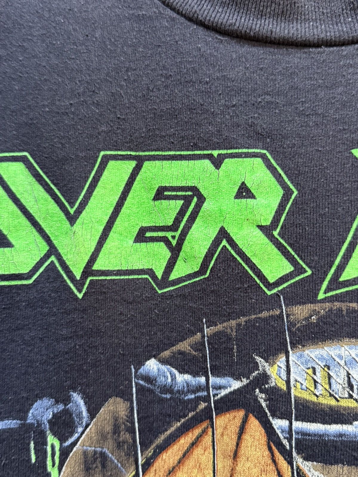 Band Tees Vintage 80s Over Kill Tour American Thrash Metal Faded Tee Size US M / EU 48-50 / 2 - 6 Thumbnail