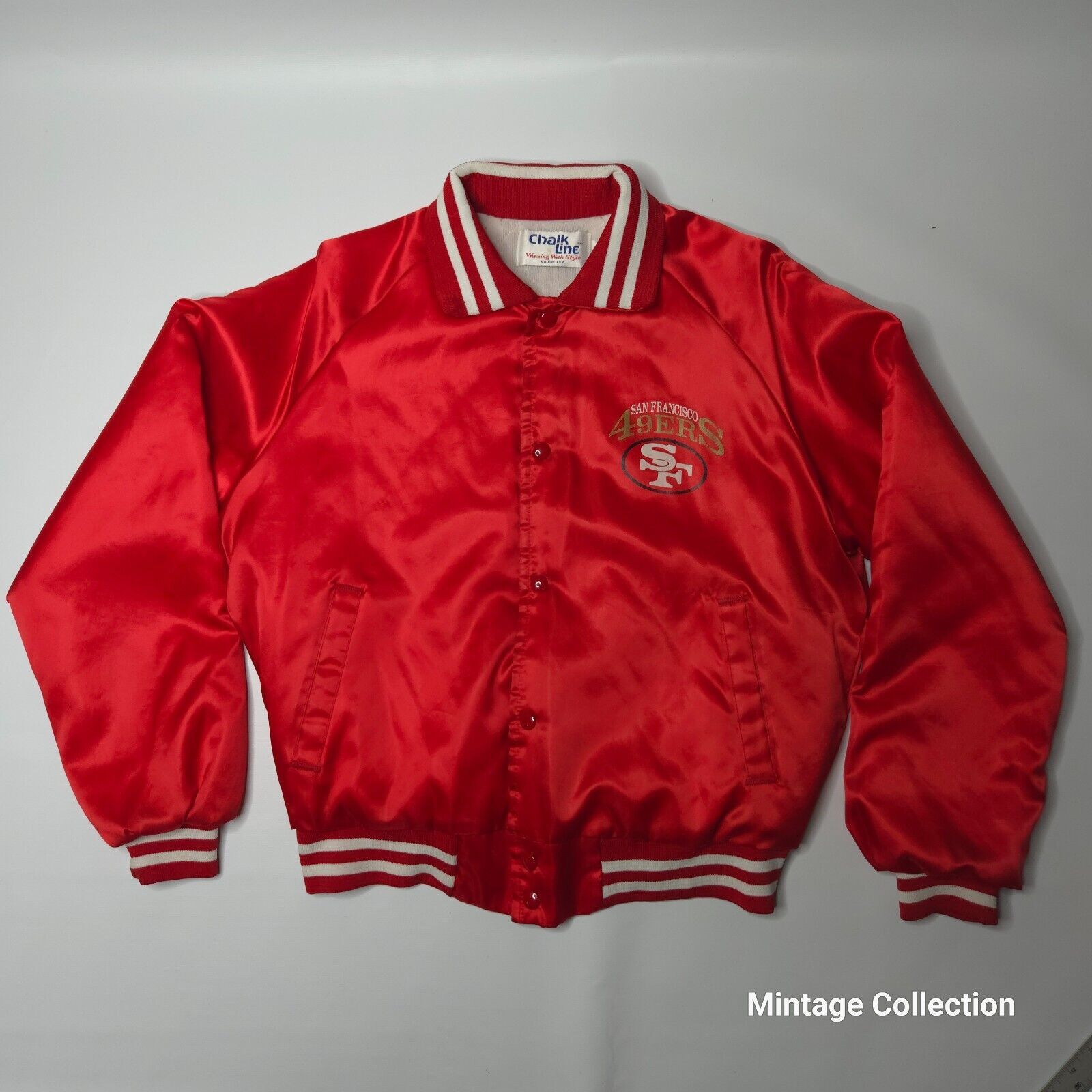 Chalk Line VINTAGE SAN FRANCISCO SF 49ERS CHALK LINE BOMBER JACKET M Size US M / EU 48-50 / 2 - 2 Thumbnail