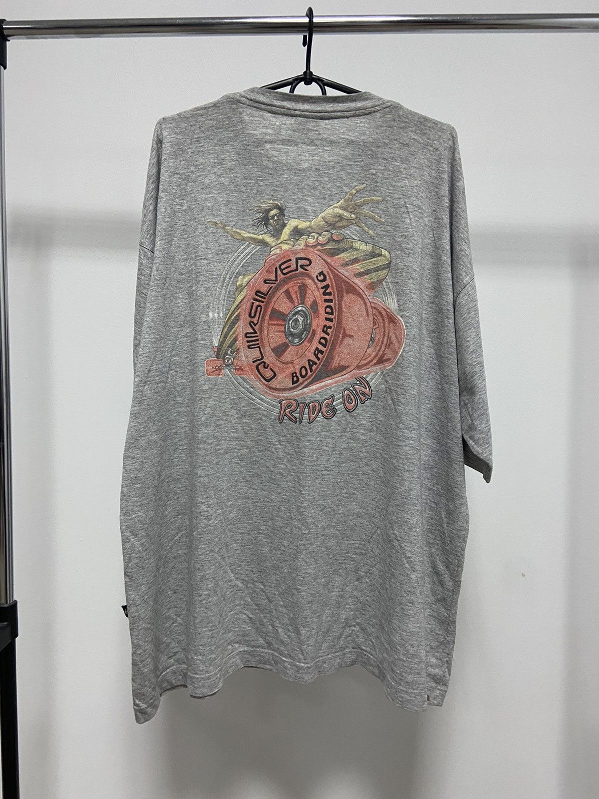 Quiksilver × Vintage Quiksilver Vintage Big Logo t shirt Y2K Ride On Boarding Size US XL / EU 56 / 4 - 1 Thumbnail
