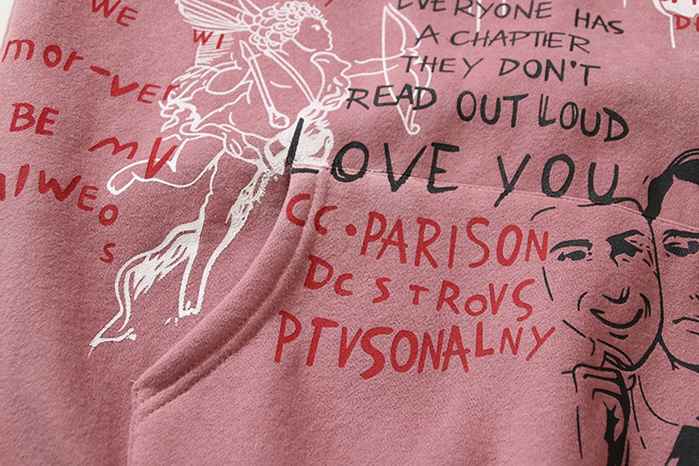 Vintage Graffiti Full Print Pullover Hoodies Size US M / EU 48-50 / 2 - 4 Thumbnail