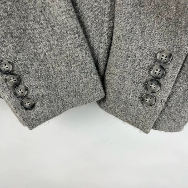 Max Mara Max Mara Grey cashmere blazer Size L / US 10 / IT 46 - 6 Thumbnail
