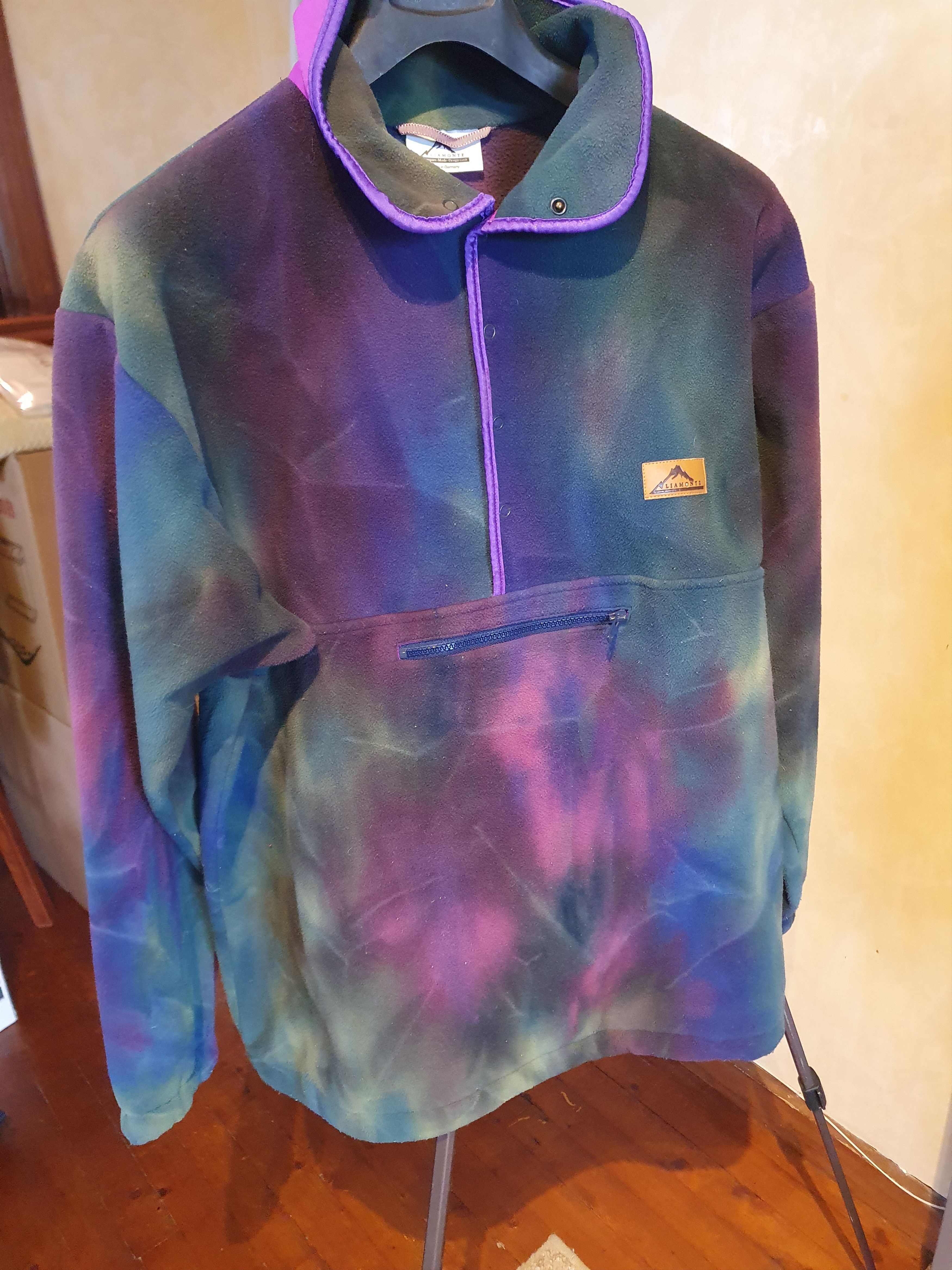 Vintage Liamonte Fleece T-snap Vintage Space Tye Dye sz XL Size US XL / EU 56 / 4 - 9 Thumbnail