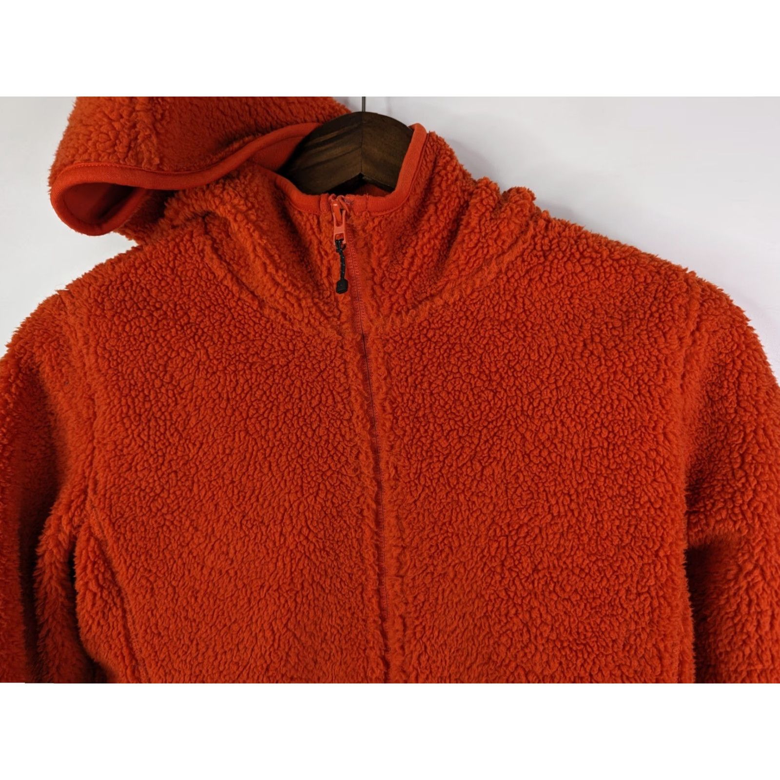Uniqlo VINTAGE Uniqlo Blocktech Fleece Pile-Lined Zip Hoodie Fleece Jacket Orange XS Women Hoodie Sleeve Long Zip Size XS / US 0-2 / IT 36-38 - 3 Thumbnail