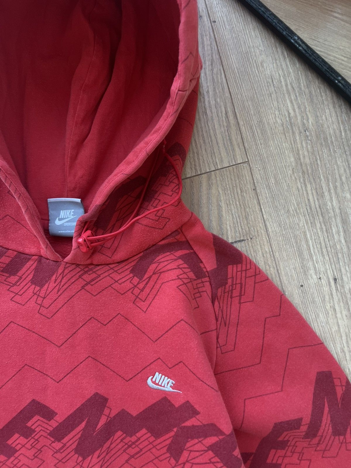 Nike 00’s NIKE MONOGRAM Y2K RARE BOXY HOODIE SWOOSH LOGO Size US S / EU 44-46 / 1 - 5 Thumbnail