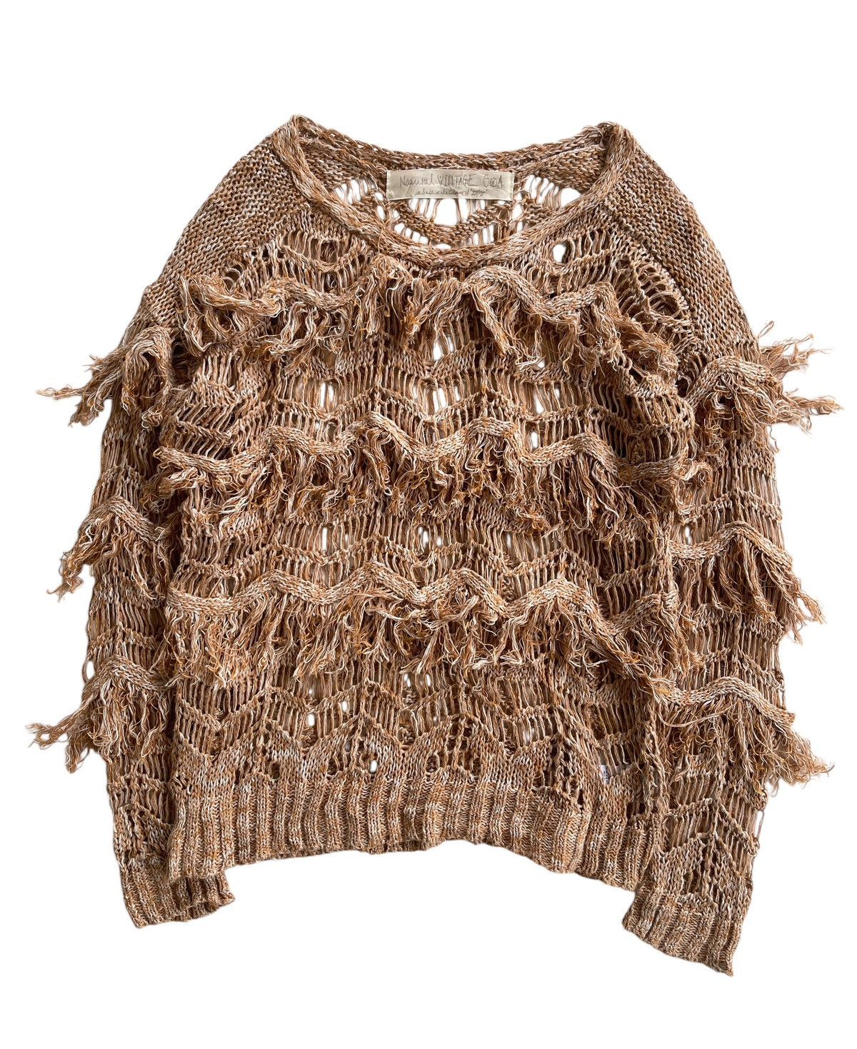 Vintage outlet wool and net sweater