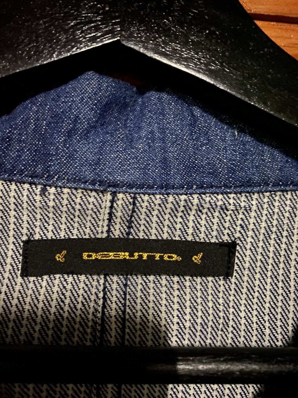 Japanese Brand Vintage Dejutto Pinstripe Denim Jacket – Japanese Workwear Size US M / EU 48-50 / 2 - 7 Thumbnail