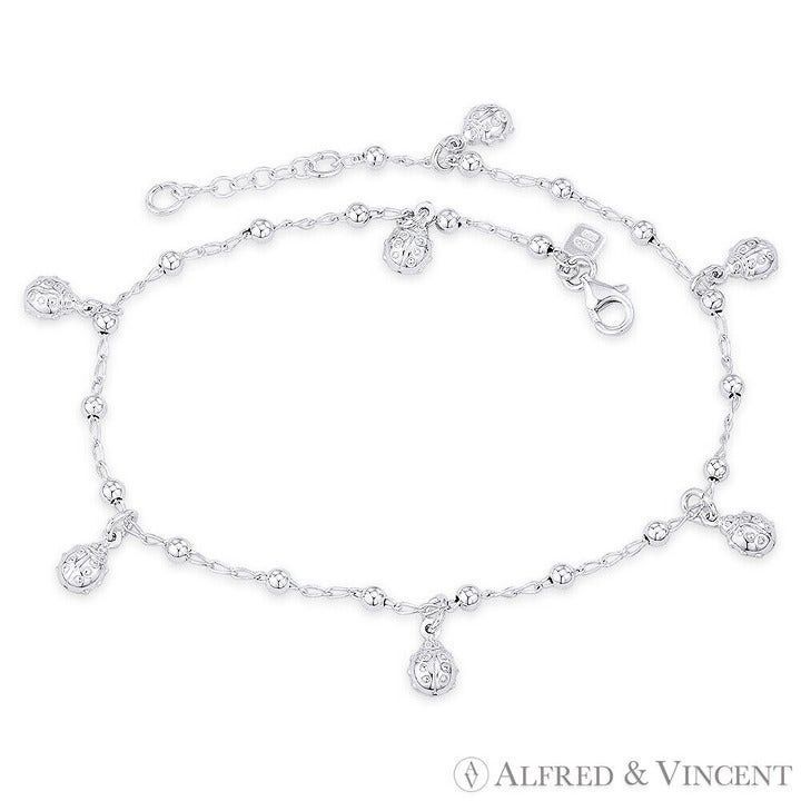 Other Ladybug, Ball Bead, & Twist Cable Chain Charm Anklet Size ONE SIZE - 1 Preview