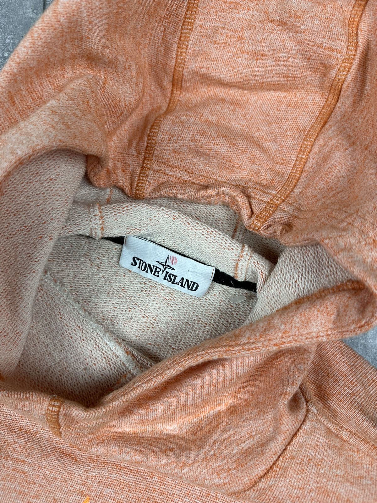 Stone Island Stone Island Orange Big Logo Mens Luxury Hoodie Size US L / EU 52-54 / 3 - 8 Thumbnail