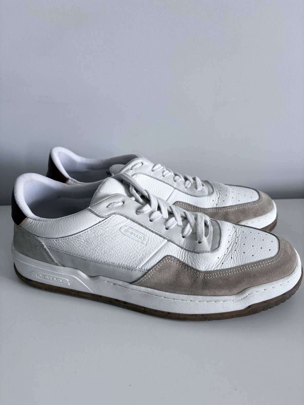 G-Star G-Star RAW leather sneakers white suede men's size 45 Size US 12 / EU 45 - 4 Thumbnail