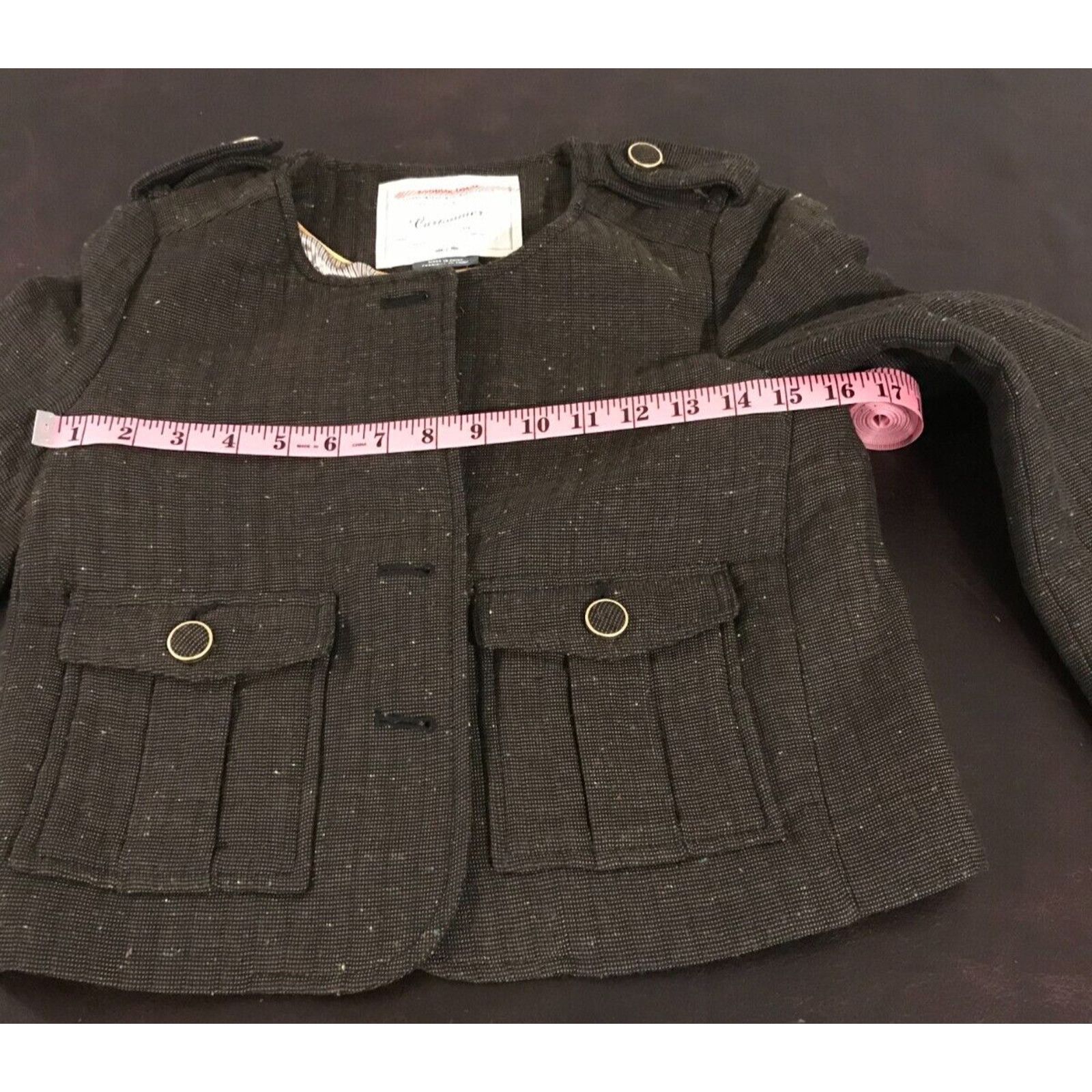 Anthropologie Anthropologie Cartonnier Brigade Brown Tweed Blazer - 2 NWT Size XS / US 0-2 / IT 36-38 - 9 Thumbnail