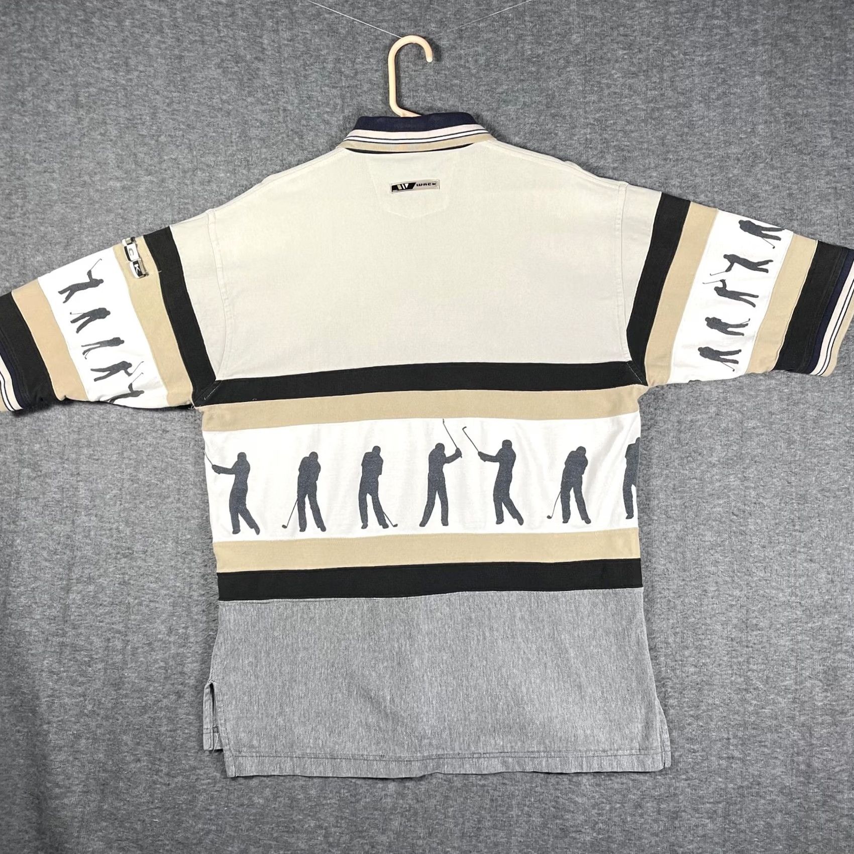 Vintage VTG Wack Polo Shirt Mens M Beige Gray Golf Swing Silhouette Graphic Print Polo Shirt Mens M Beige Gray Golf Swing Silhouette Graphic Print Size US M / EU 48-50 / 2 - 3 Thumbnail
