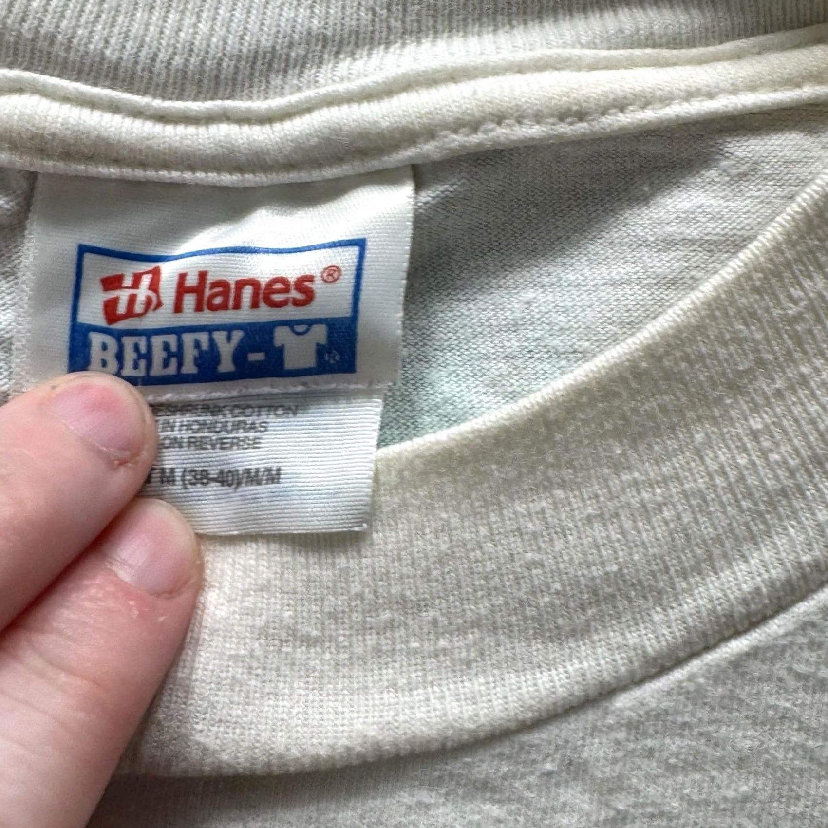 Vintage VINTAGE Shirt Mens M White Crewneck Cotton Preshrunk Jersey Short Sleeve y2k SS Size US M / EU 48-50 / 2 - 7 Thumbnail