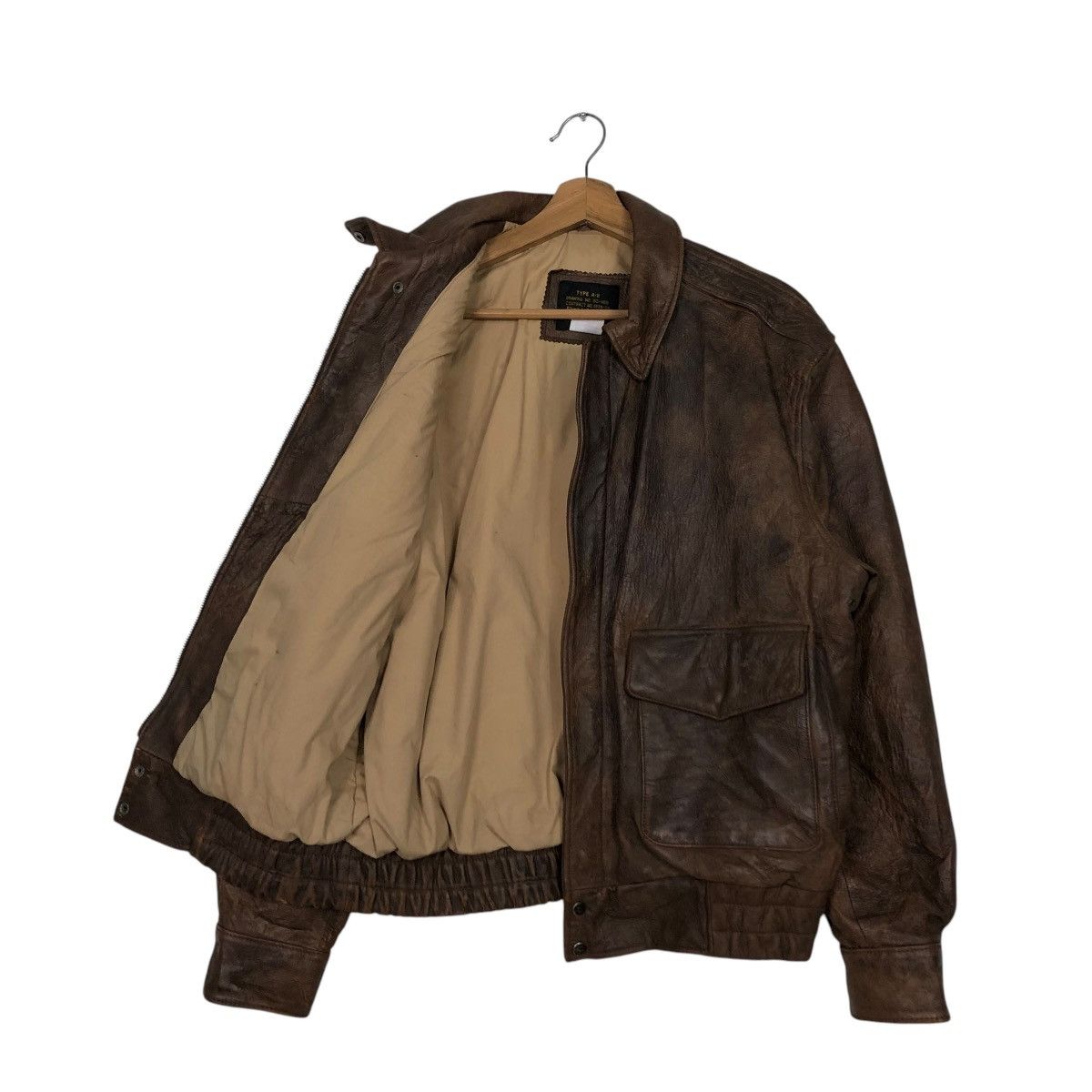 Vintage 🔥VINTAGE AERO LEATHER JACKET A2 FLIGHT JACKET USA MILITARY Size US M / EU 48-50 / 2 - 13 Thumbnail