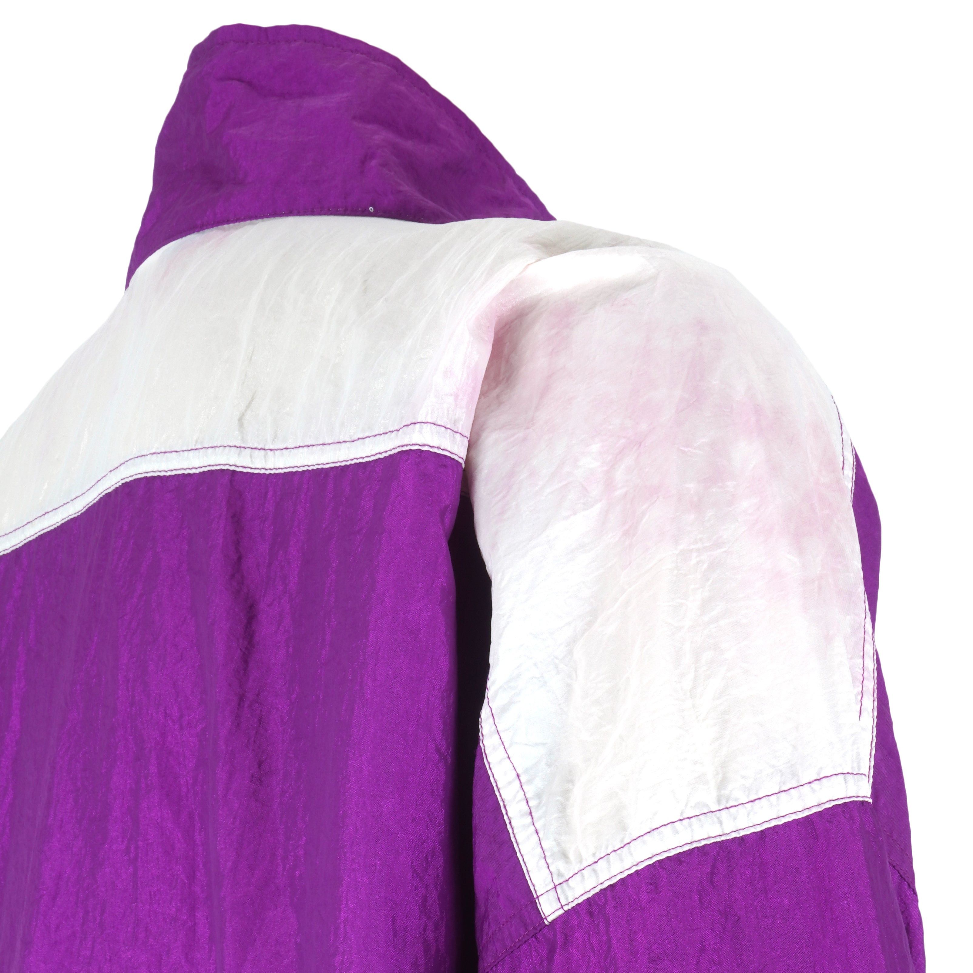 Umbro Purple & White 1/4 Zip Pullover Windbreaker 1990s Size US XL / EU 56 / 4 - 4 Thumbnail