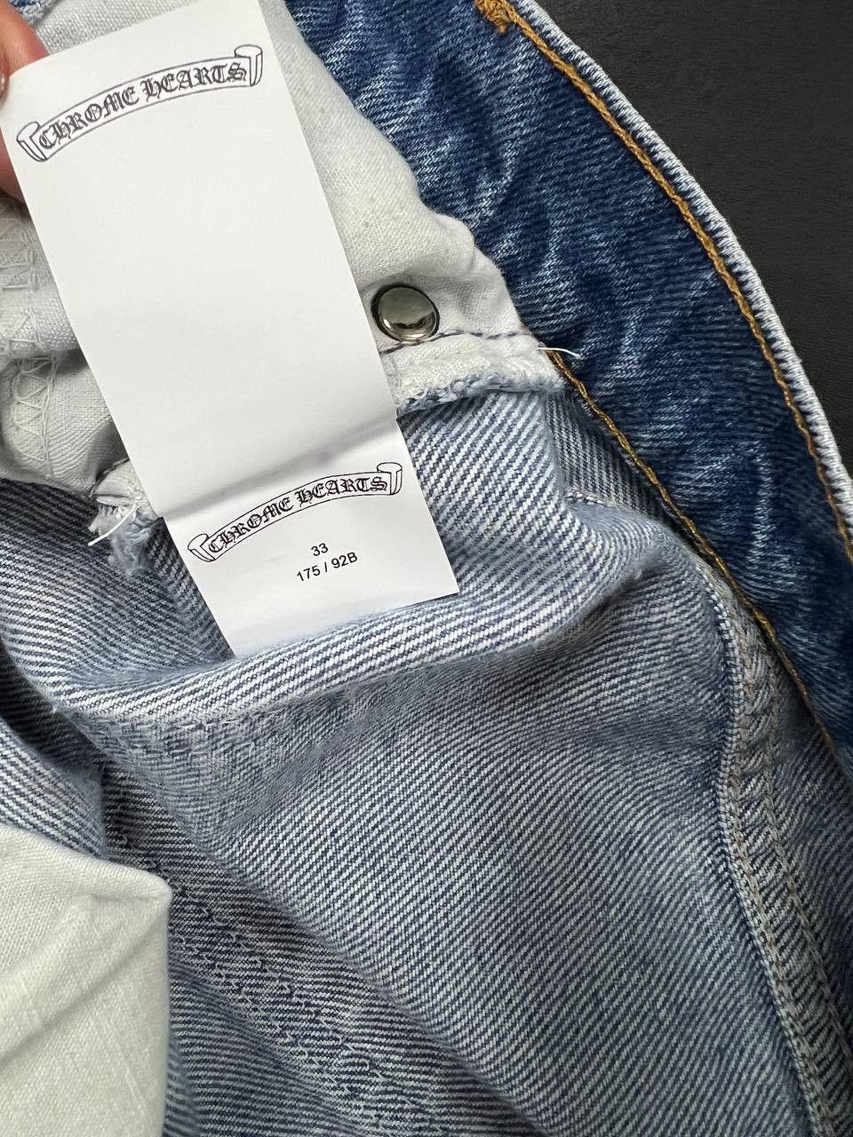 Chrome Hearts Chrome Hearts Vintage Levi's Stencil Cross Patch Denim Blue Size US 33 - 10 Thumbnail