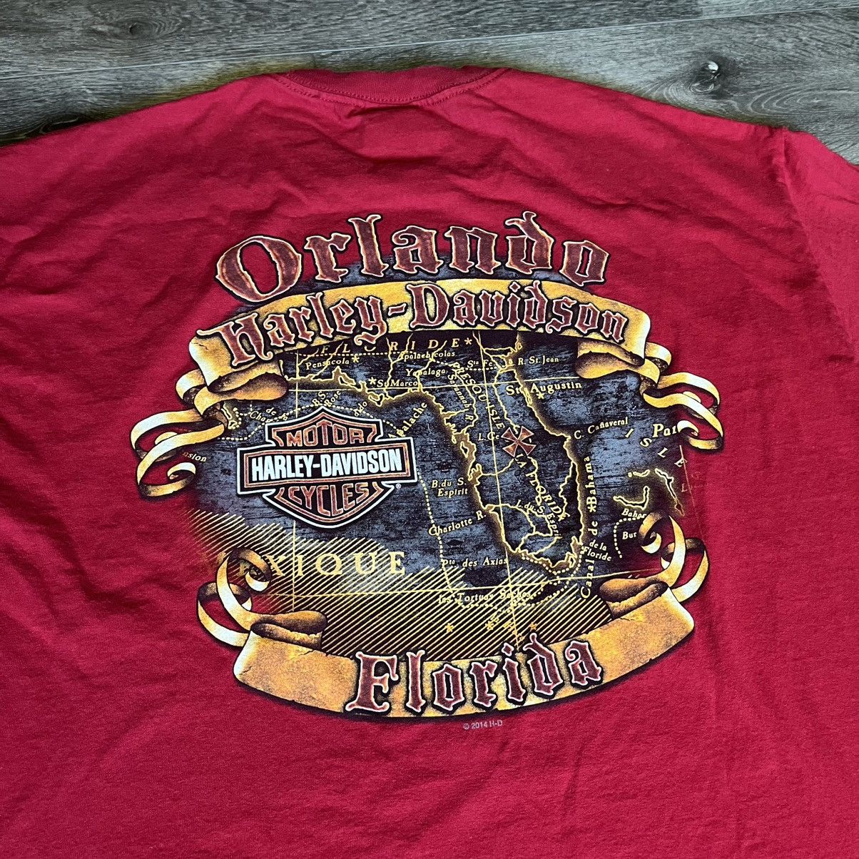 Harley Davidson × Vintage Vintage Y2K Harley Davidson Pirate Florida Skull Graphic Tee Size US XL / EU 56 / 4 - 2 Thumbnail
