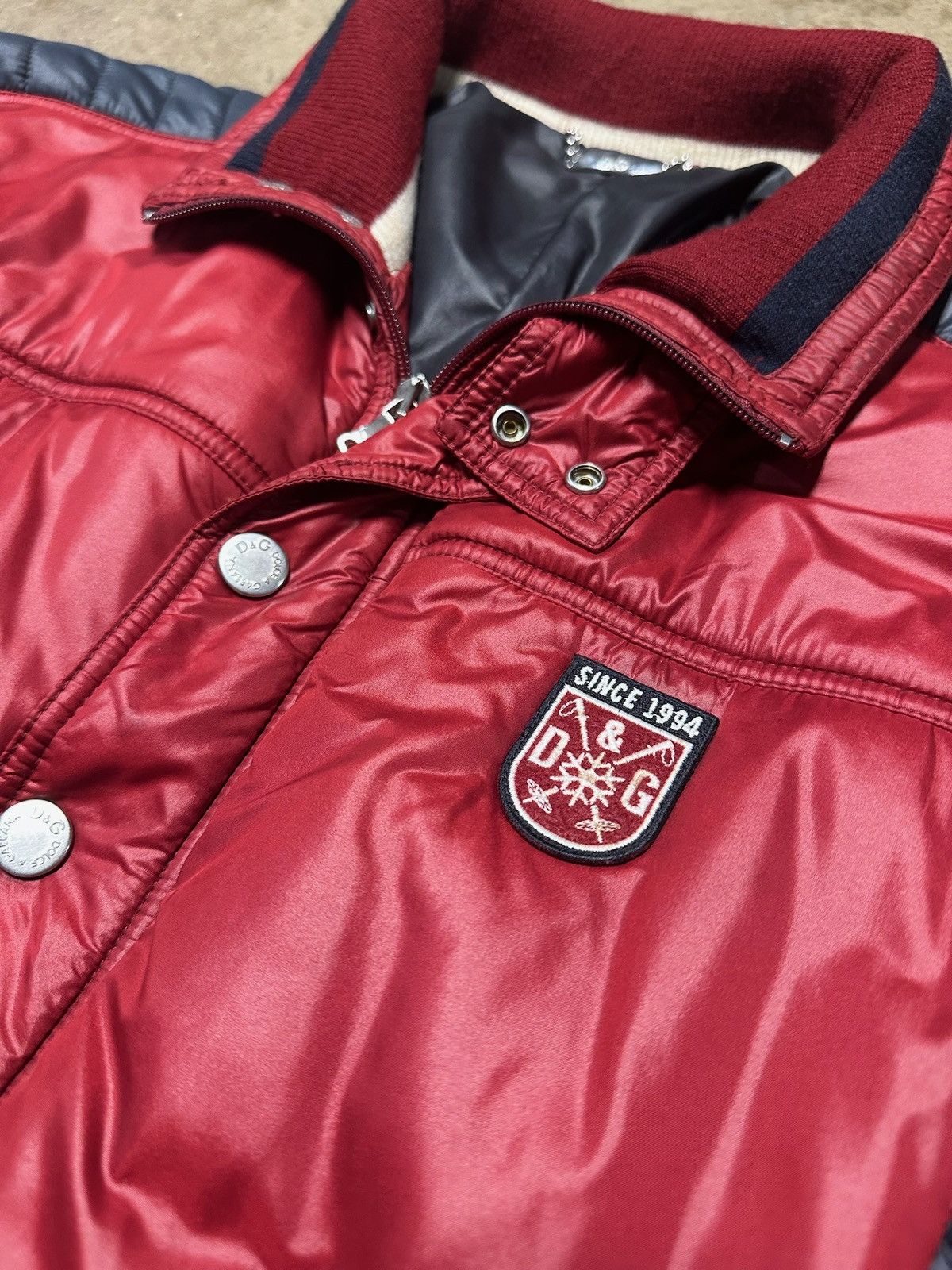 Dolce & Gabbana Dolce & Gabbana Red Ski Retractable Hood Puffer Size US M / EU 48-50 / 2 - 2 Thumbnail