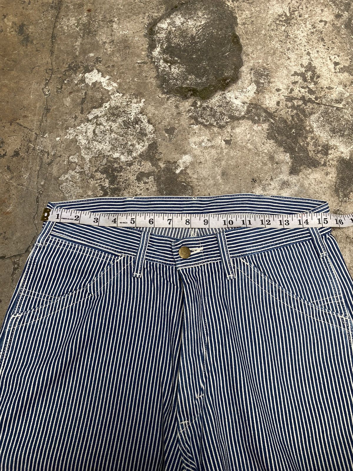 Lee Baggy Lee Hickory Stripe Carpenter Pants Size US 31 - 7 Thumbnail
