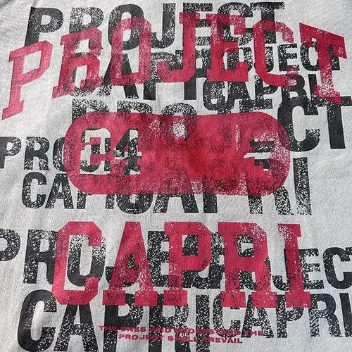 Japanese Brand Matsuoka x Asa PROJECT CAPRI Letter Print Shirt Size US L / EU 52-54 / 3 - 6 Thumbnail