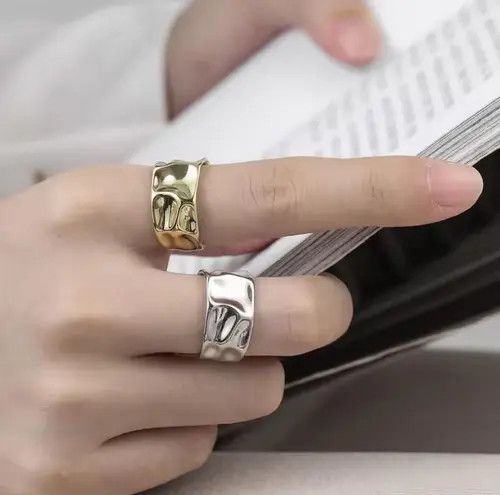 Other 924Irregular Liquid Adjustable Rings Set Size ONE SIZE - 1 Thumbnail