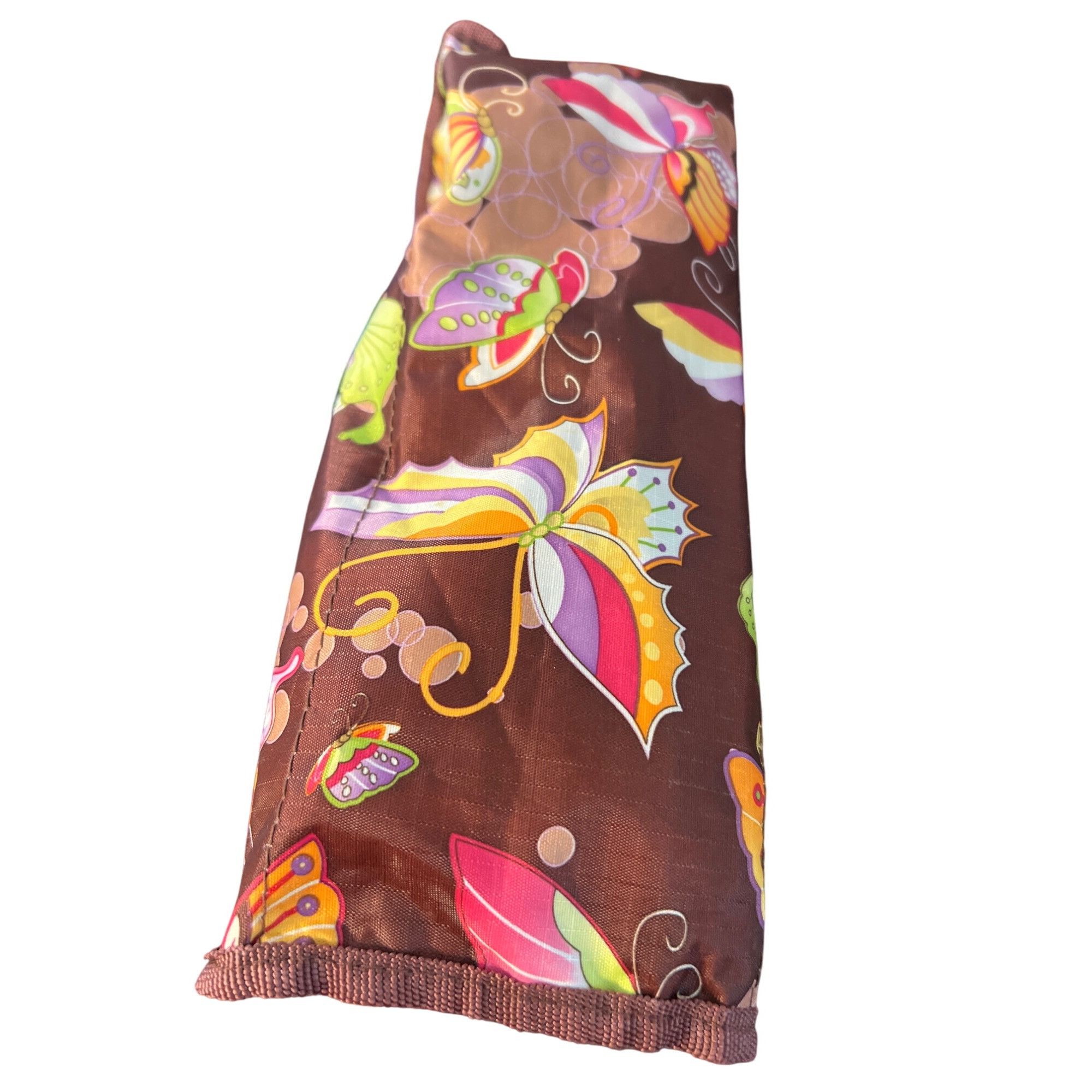 Other Butterfly Print Brown Tote Bag Zip Top Easy Wipe Clean Lunch Size ONE SIZE - 5 Thumbnail