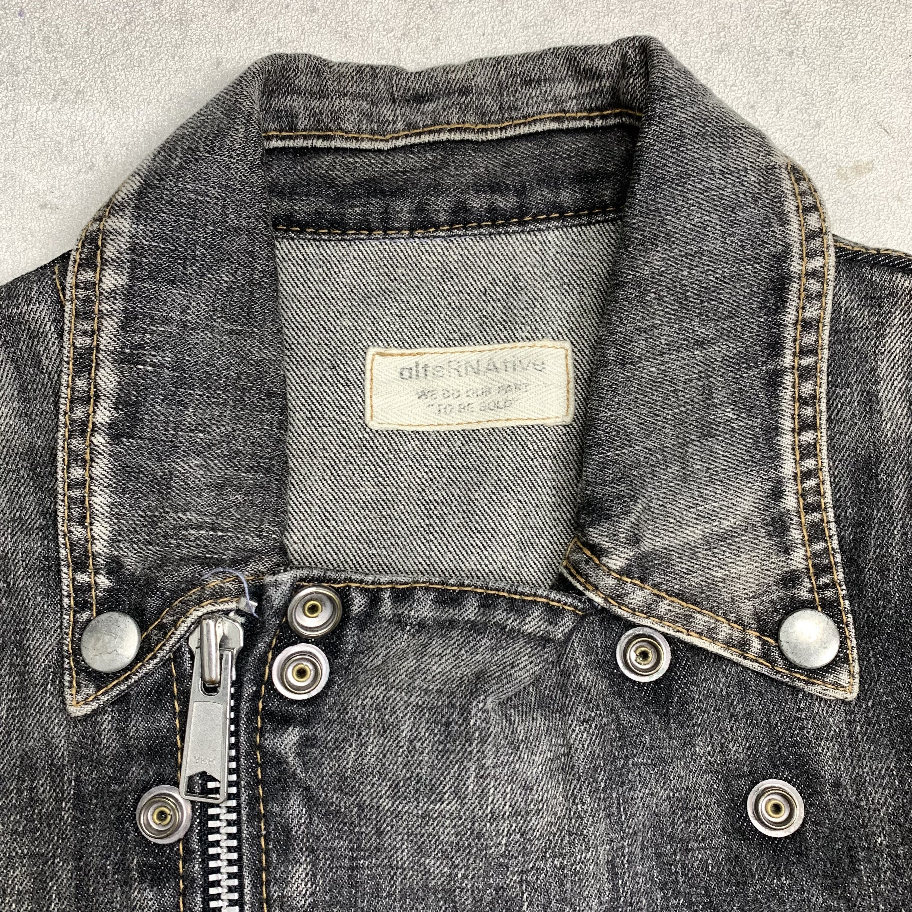 Japanese Brand RNA Alternative Biker Punk Denim Jacket Ramones Size M / US 6-8 / IT 42-44 - 6 Thumbnail