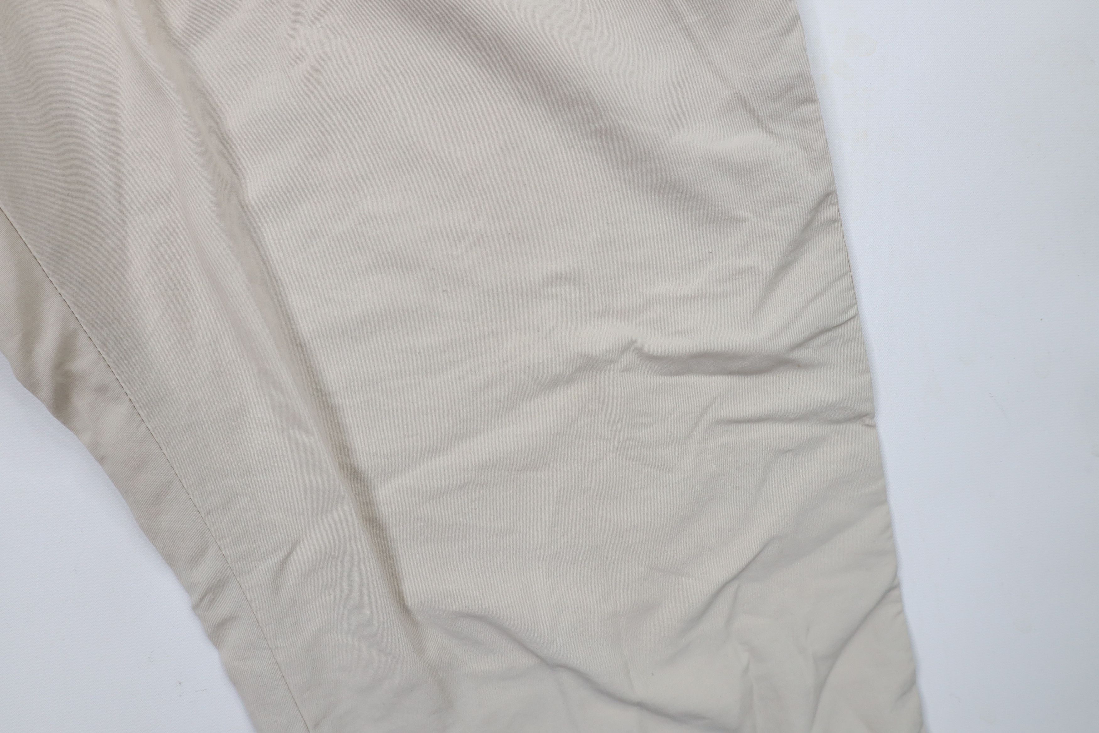 Lands' End × Vintage Vintage 90s Lands End Wide Leg Windbreaker Pants Beige Tan Size 38" / US 16 / IT 52 - 5 Thumbnail